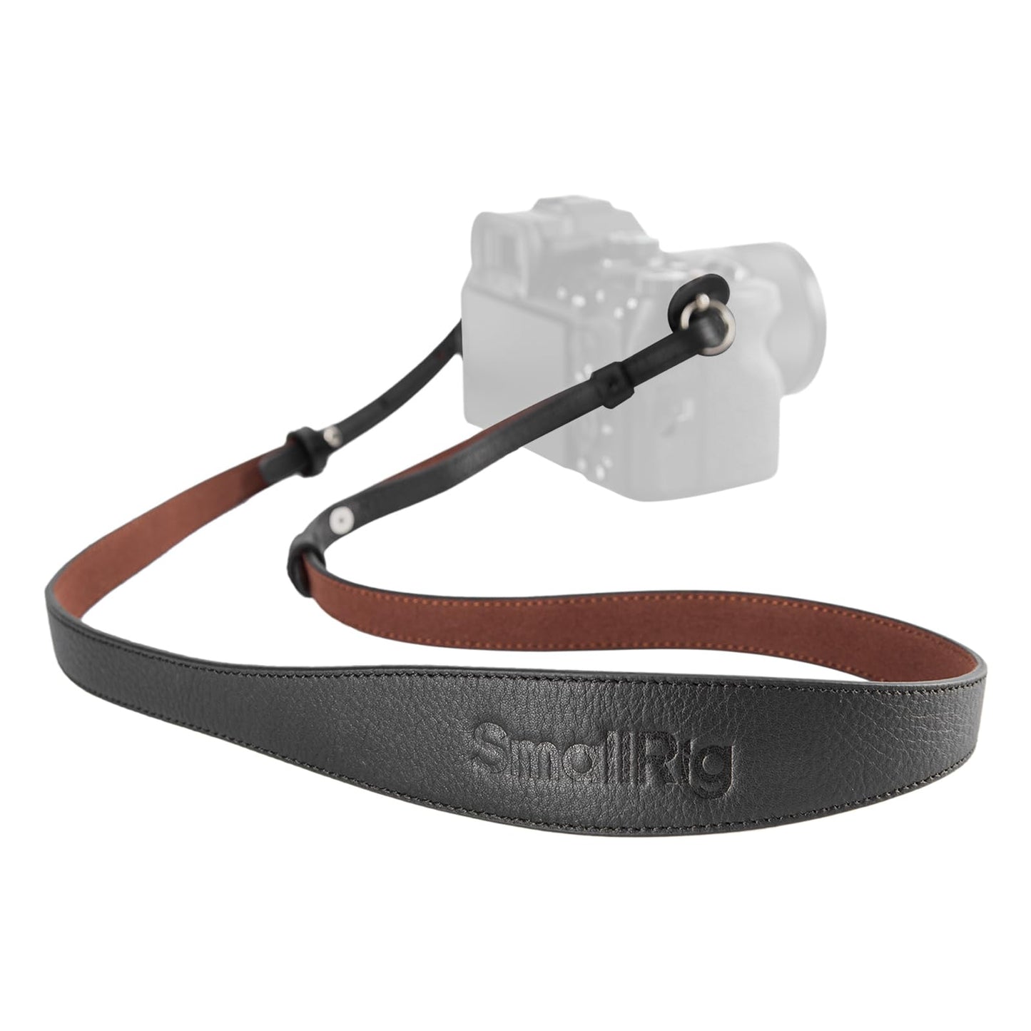 SMALLRIG Universal Leather Camera Shoulder Strap, Adjustable Black Strap NEW