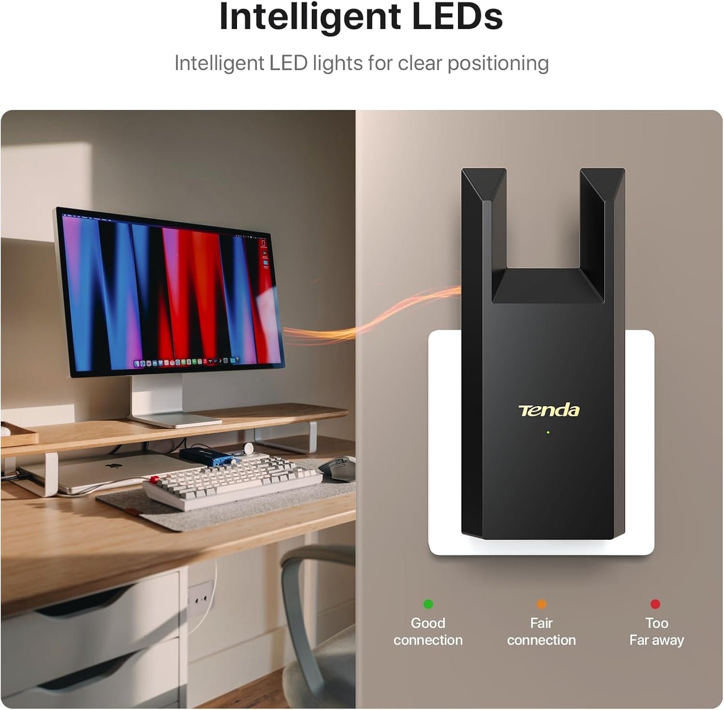 Tenda N300 WiFi Range Extender with Ethernet Port Coverage up to 120 m² DEMO