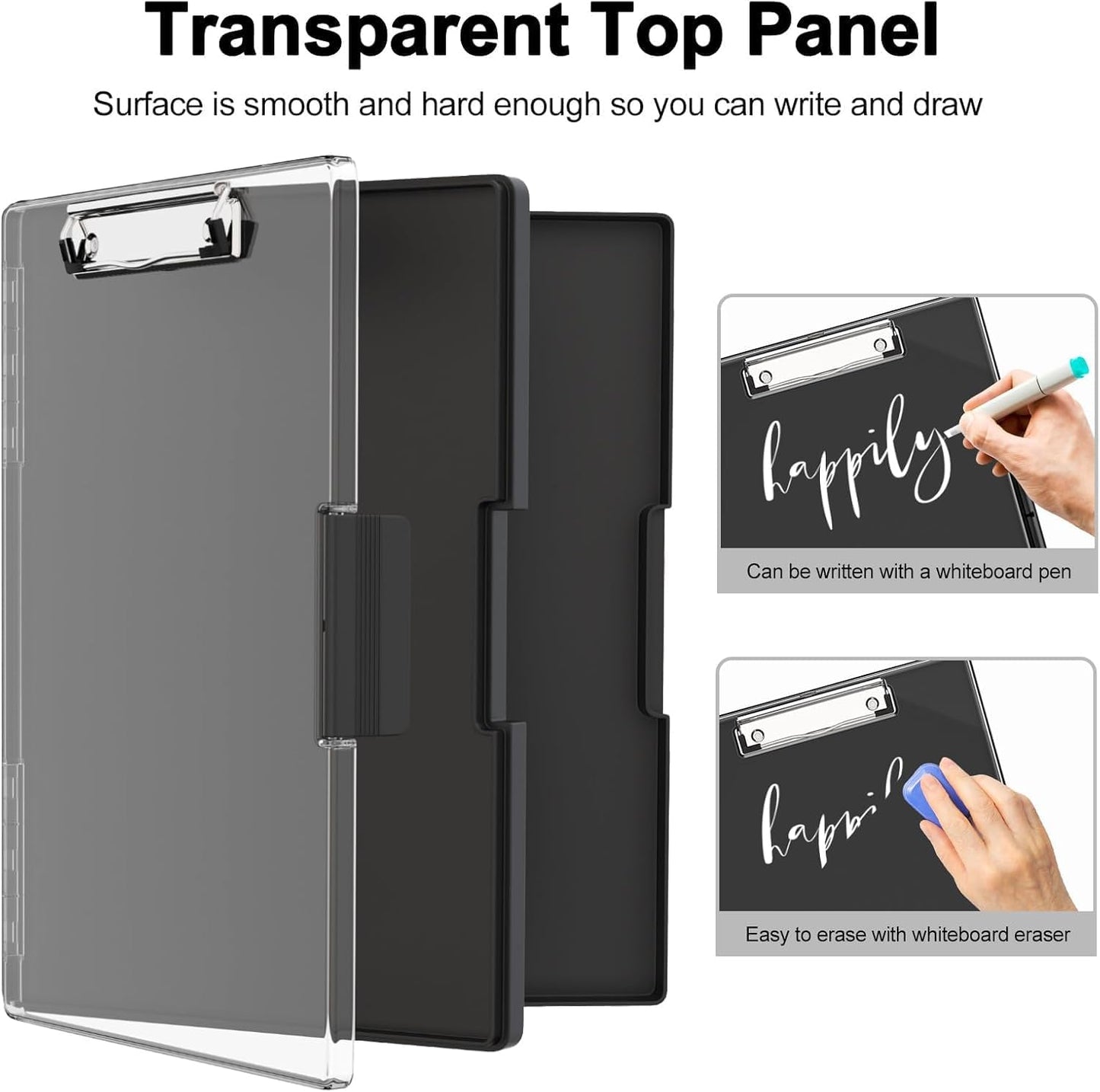 Versatile Black 22"x28" Clipboard with Storage for Filing Products Size NEW
