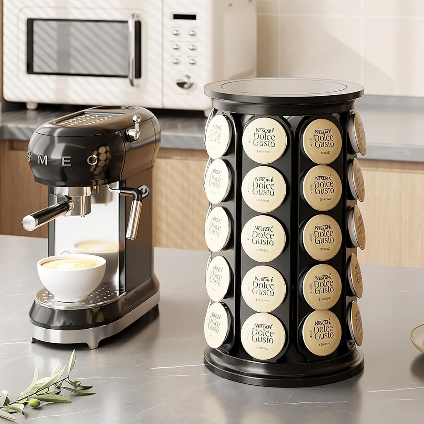 Coffee Pod Holder Stand and Storage Rack for Capsules White Kitchen NEW