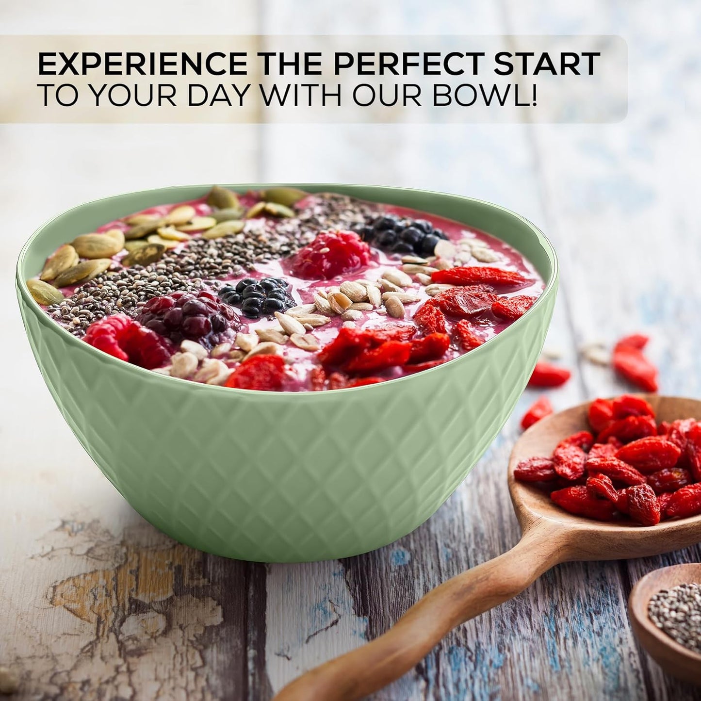 MIAMIO Matte Finish Ceramic Bowl Set in Jungle Green, Small Size, Stylish DEMO