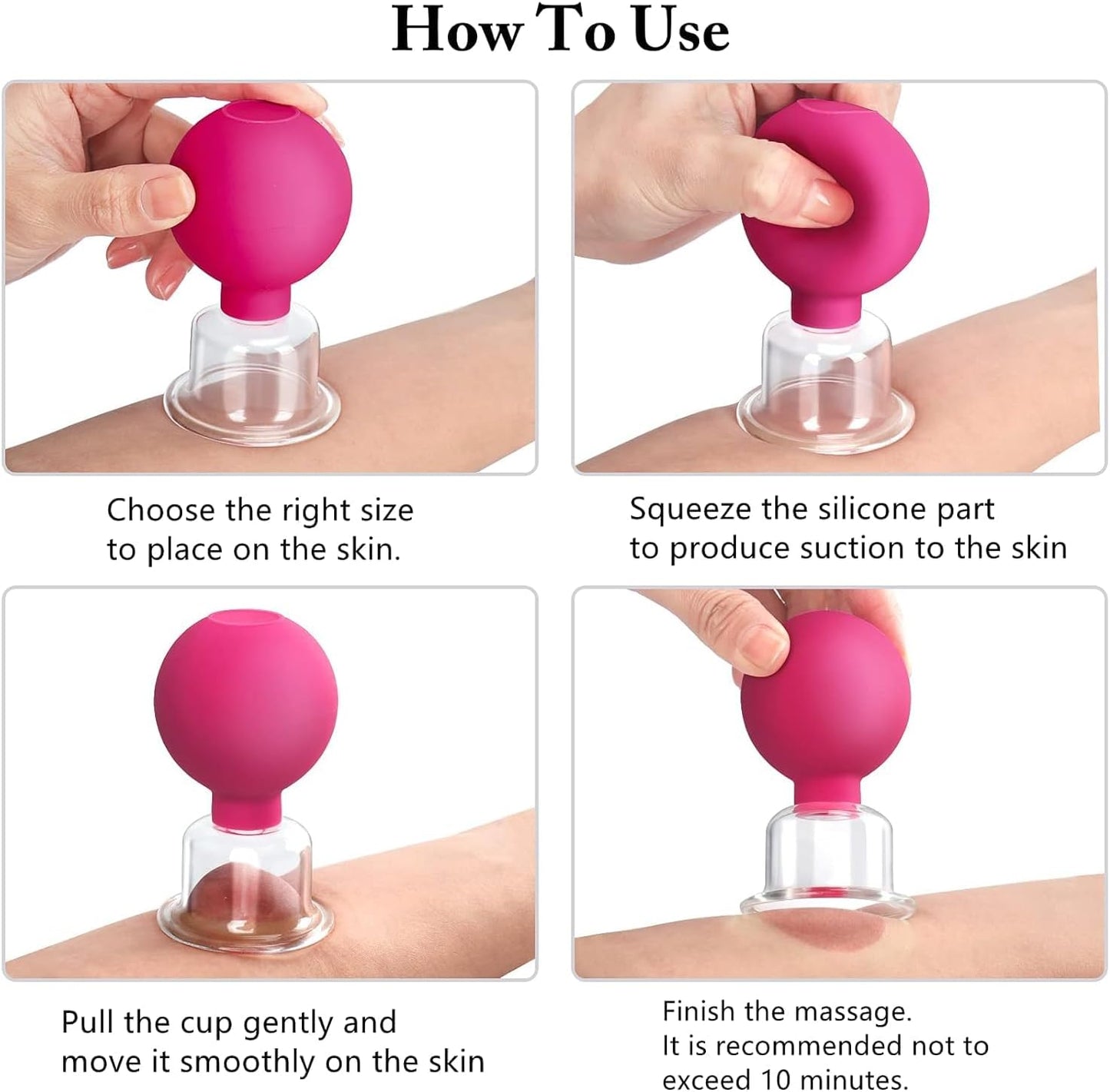 CFHBF Facial Cupping Therapy Set Glass Eye Face Vacuum Massage Anti Pink DEMO