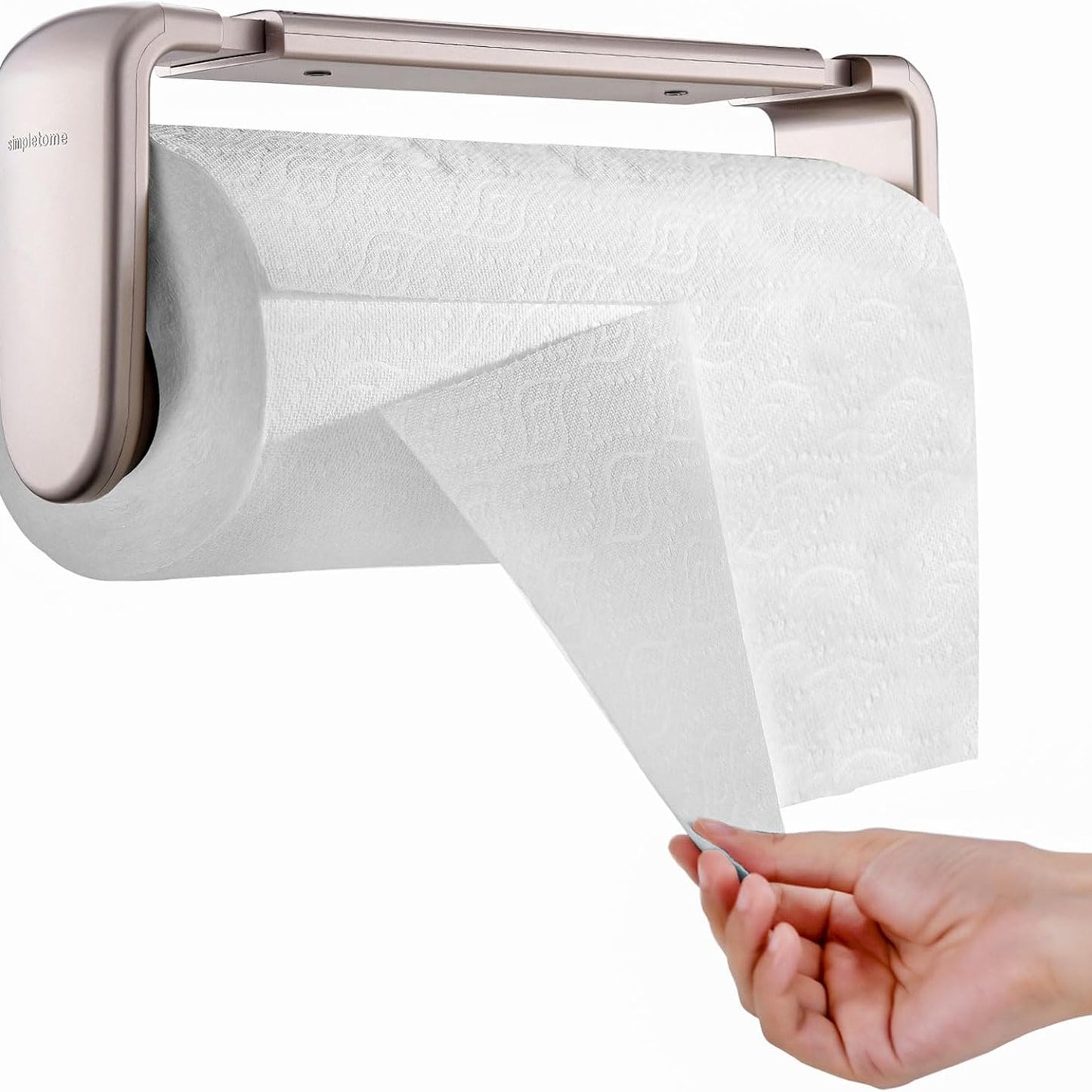 simpletome Paper Towel Holder with Adjustable Tension Arm for One-Handed NEW