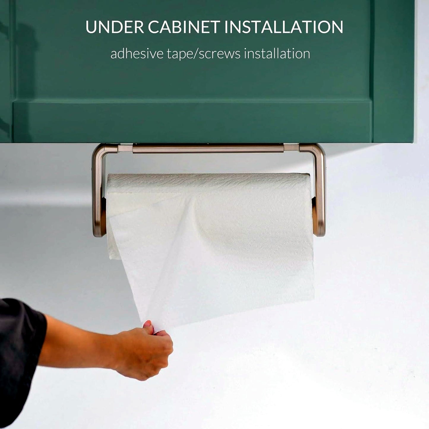 simpletome Paper Towel Holder with Adjustable Tension Arm for One-Handed NEW