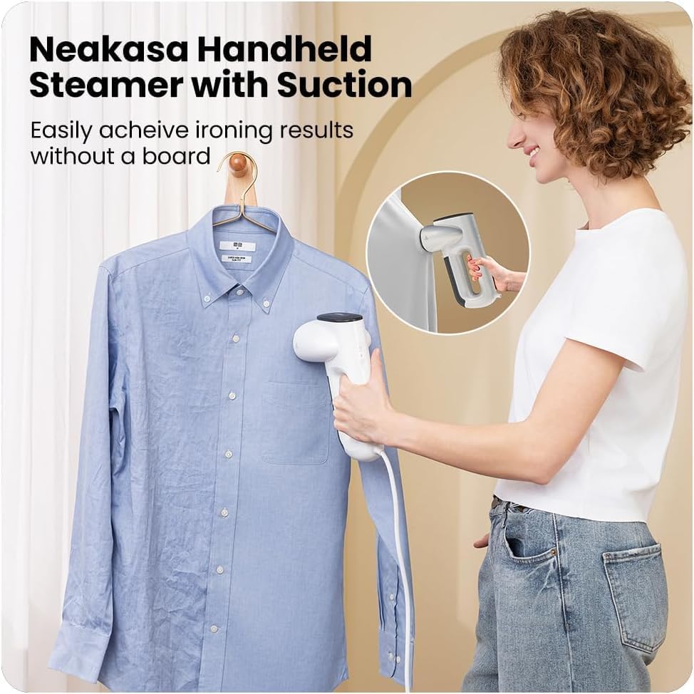 Neakasa 2-in-1 Handheld Clothes Steamer with 2300Pa Suction for Wrinkle DEMO