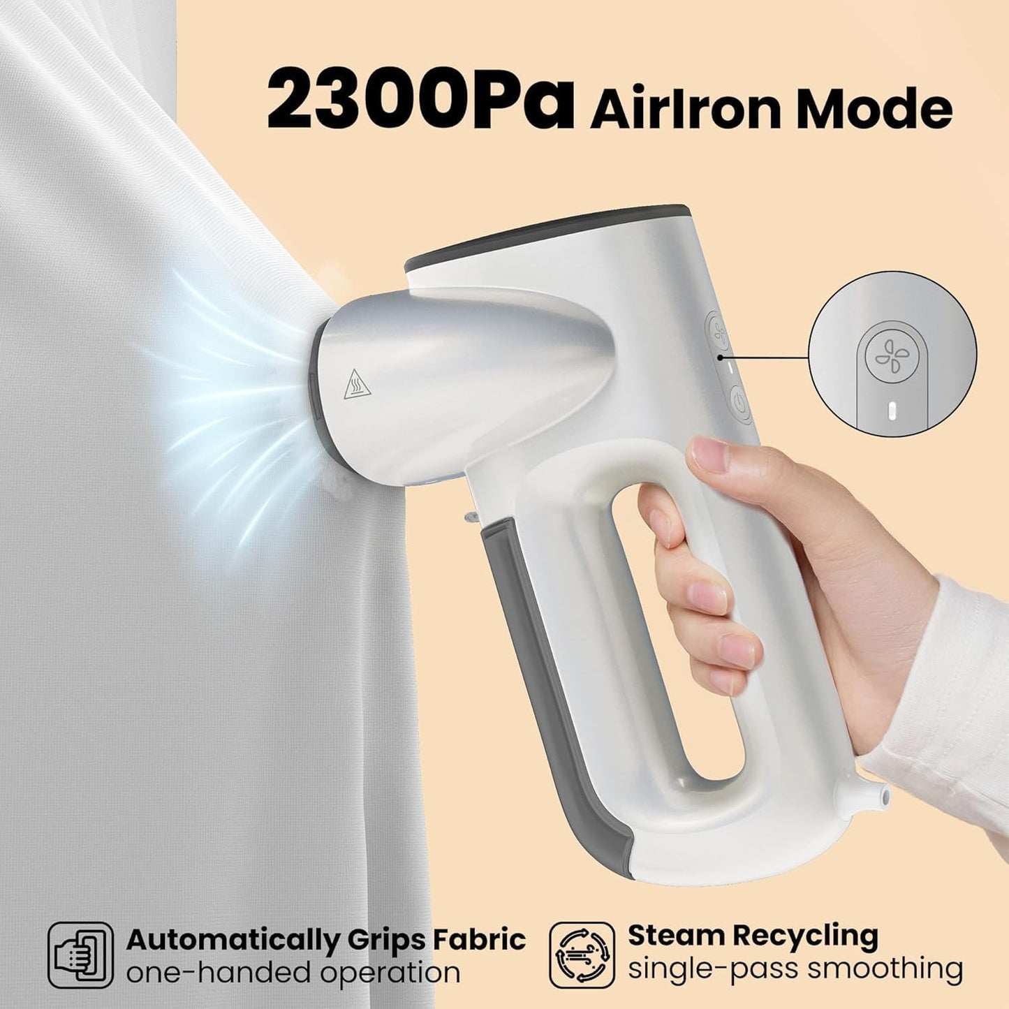 Neakasa 2-in-1 Handheld Clothes Steamer with 2300Pa Suction for Wrinkle DEMO