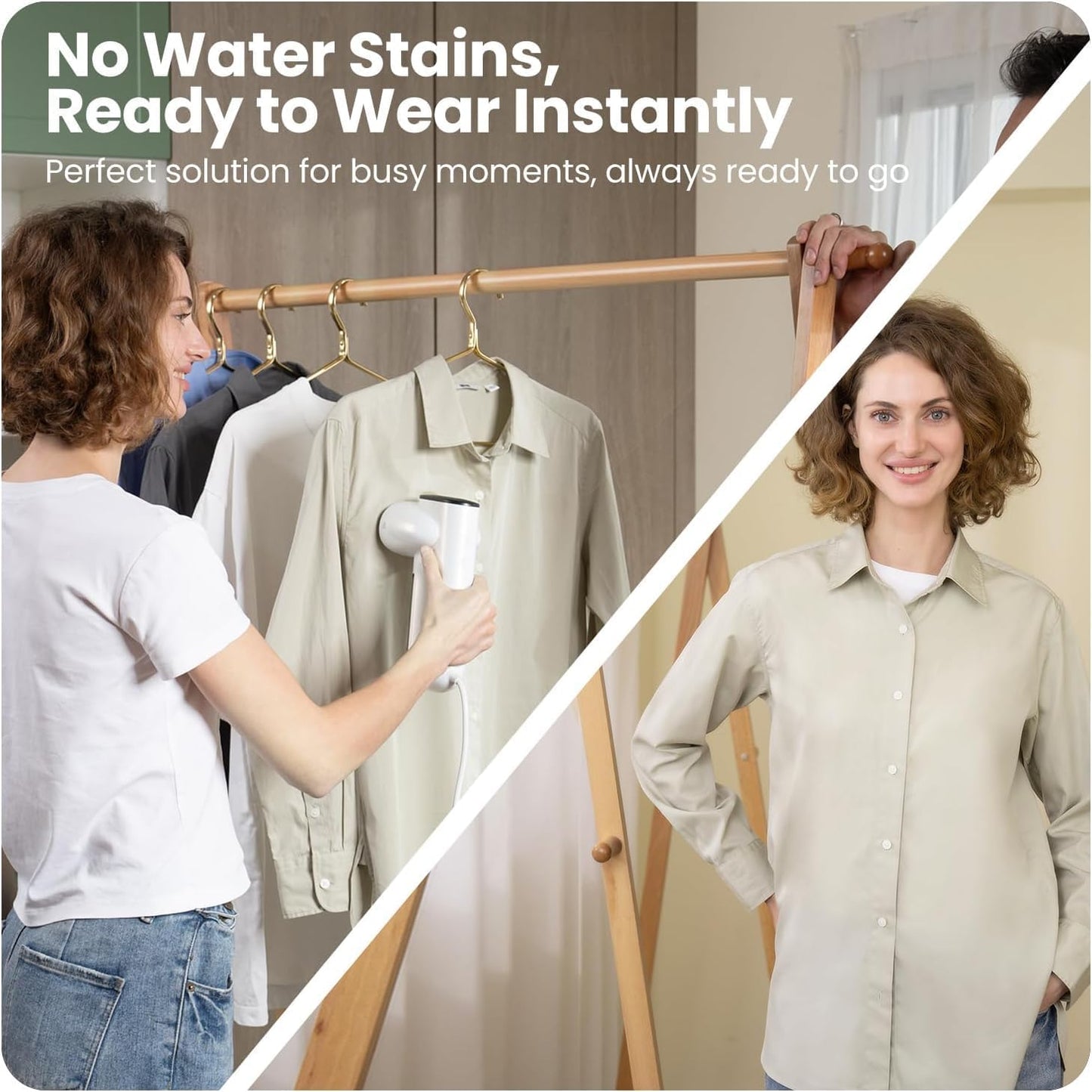 Neakasa 2-in-1 Handheld Clothes Steamer with 2300Pa Suction for Wrinkle DEMO