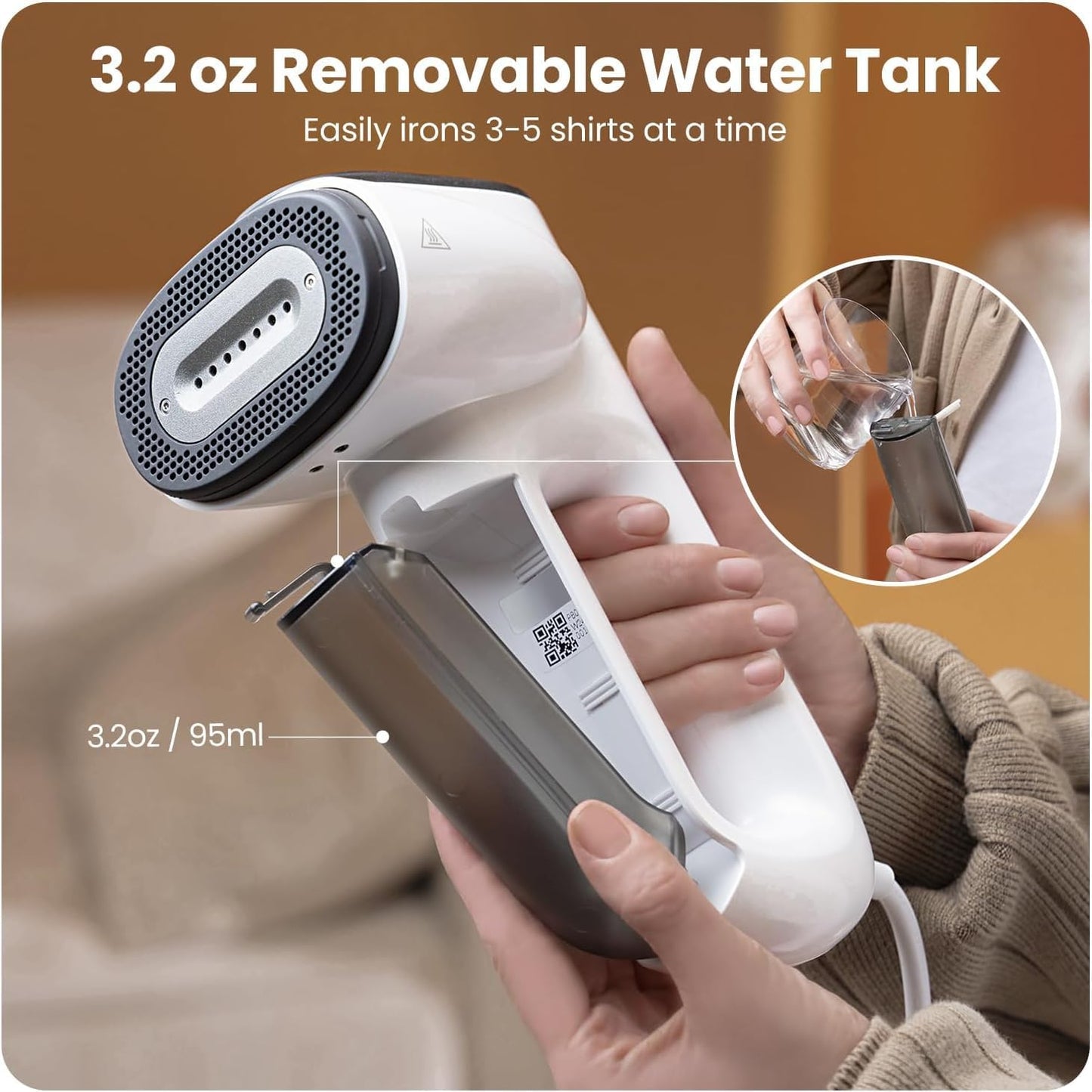 Neakasa 2-in-1 Handheld Clothes Steamer with 2300Pa Suction for Wrinkle DEMO