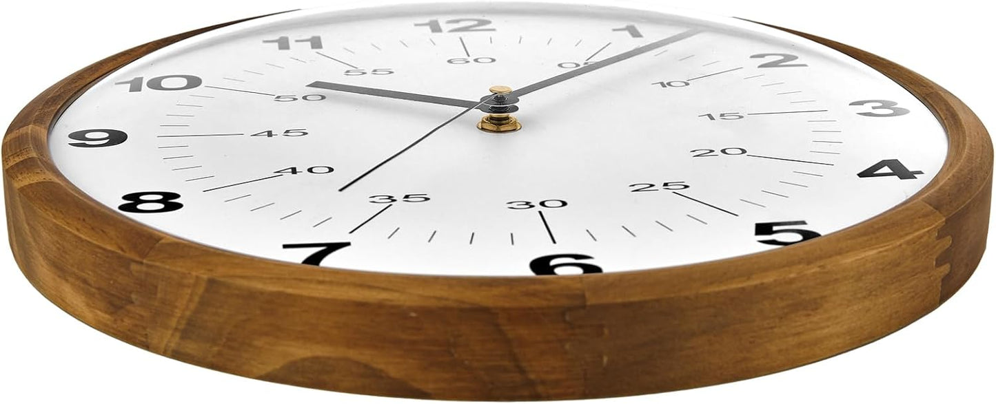 Tahitica 30cm Modern Quartz Wall Clock Silent Non-Ticking Decorative White NEW