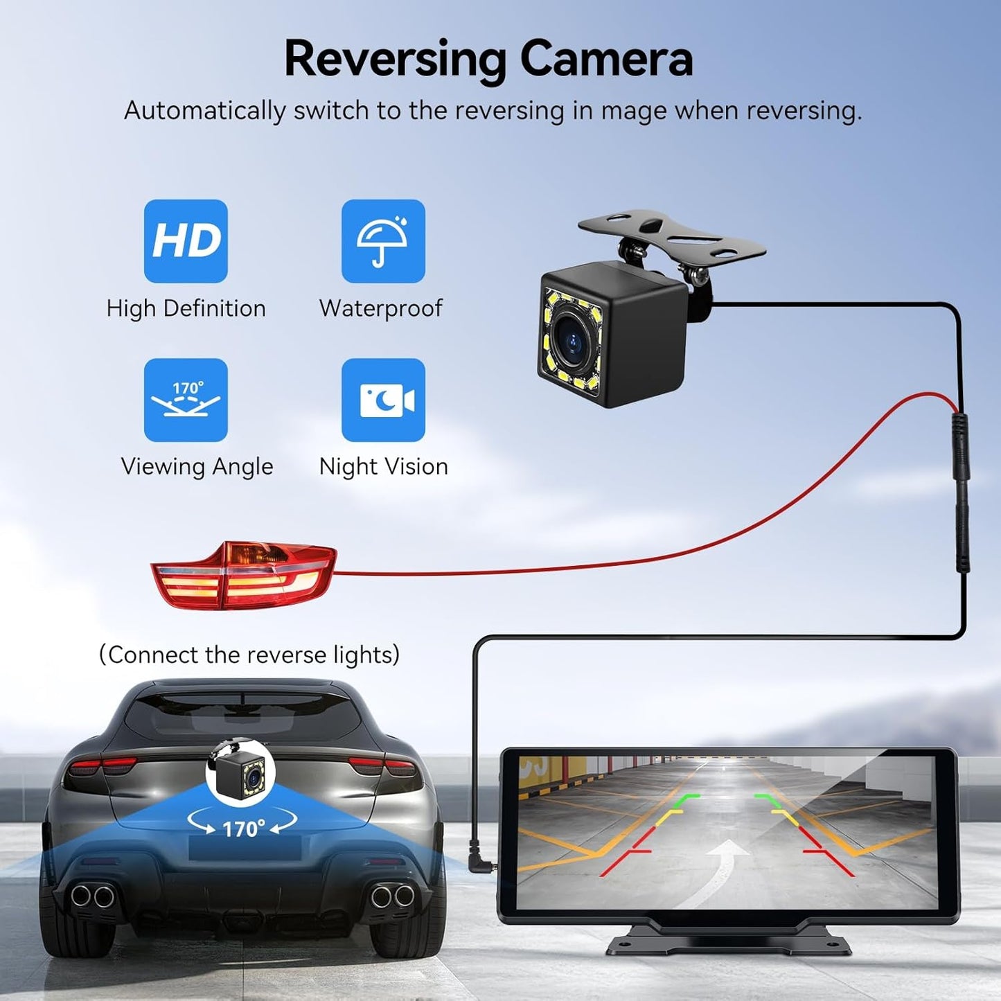 Carpeer Wireless Carplay Screen Radio Accessory for Car with OTA Updates NEW