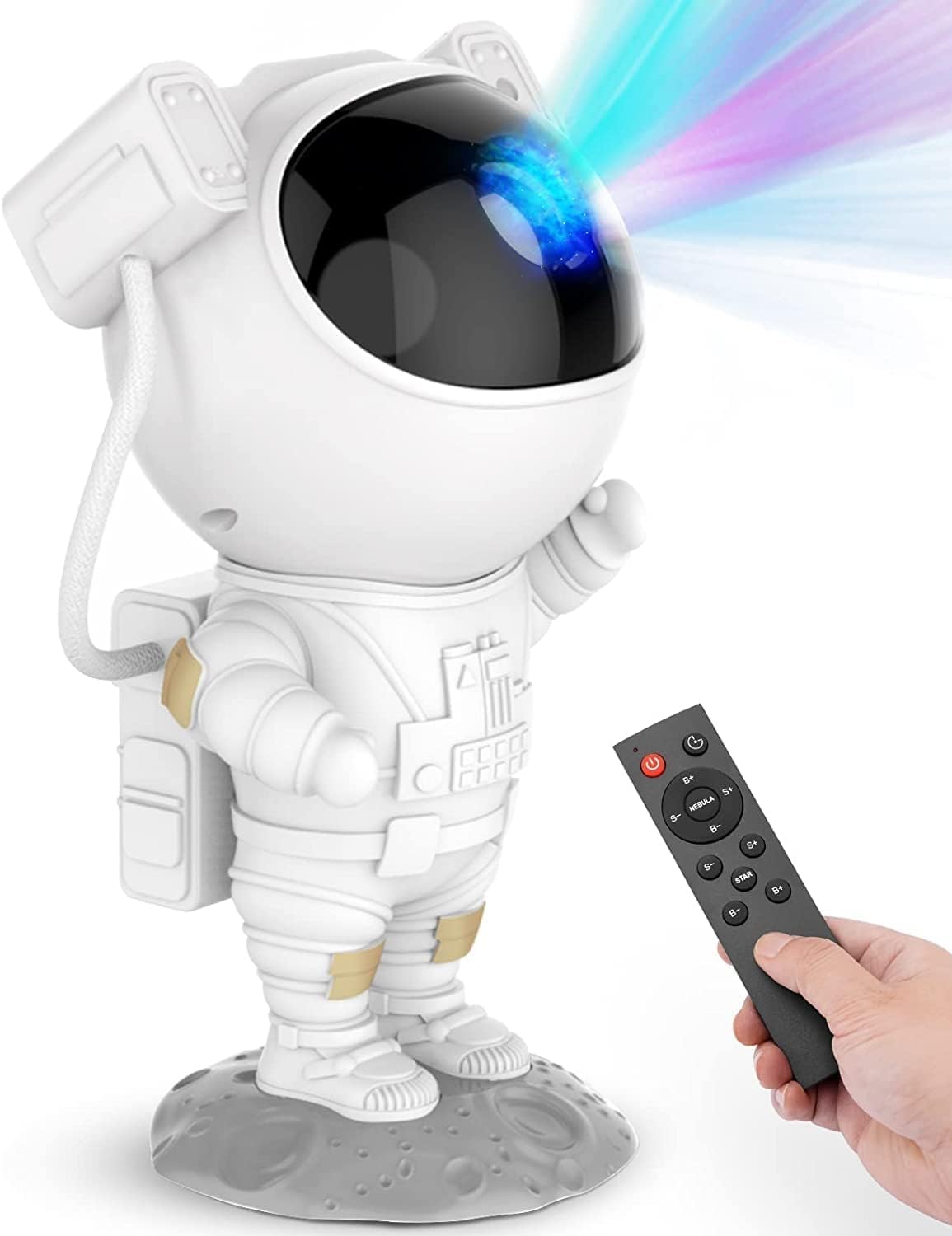 Galaxy Projector Night Light: LED Star Nebula Lamp for Bedroom, White DEMO
