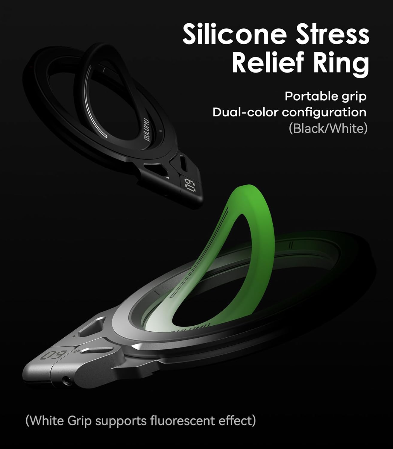 Aulumu Magnetic Grips Ring with Omnidirectional Rotation for MagSafe DEMO