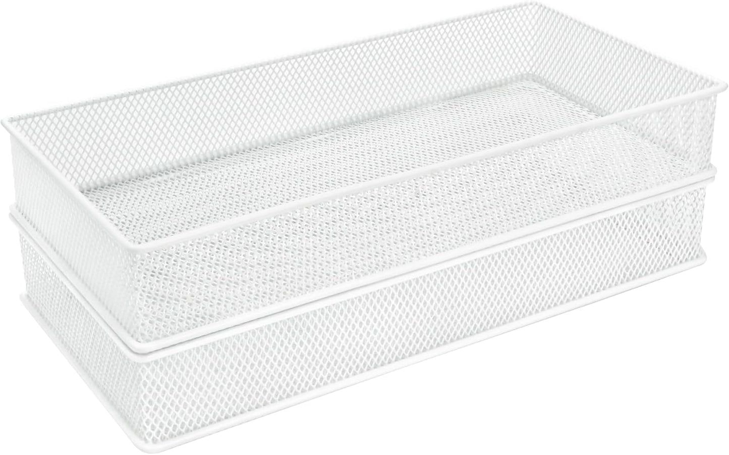 Annova Open Storage Bins Mesh Drawer Organizer Basket Light Purple Size NEW