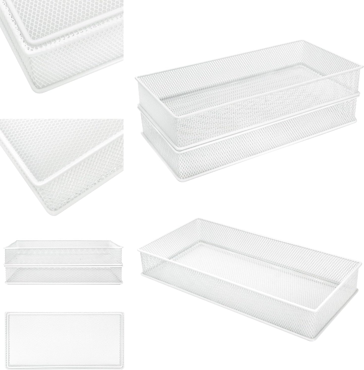 Annova Open Storage Bins Mesh Drawer Organizer Basket Light Purple Size NEW