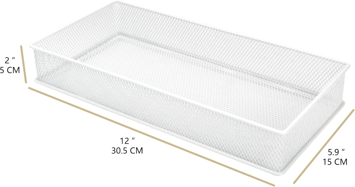 Annova Open Storage Bins Mesh Drawer Organizer Basket Light Purple Size NEW