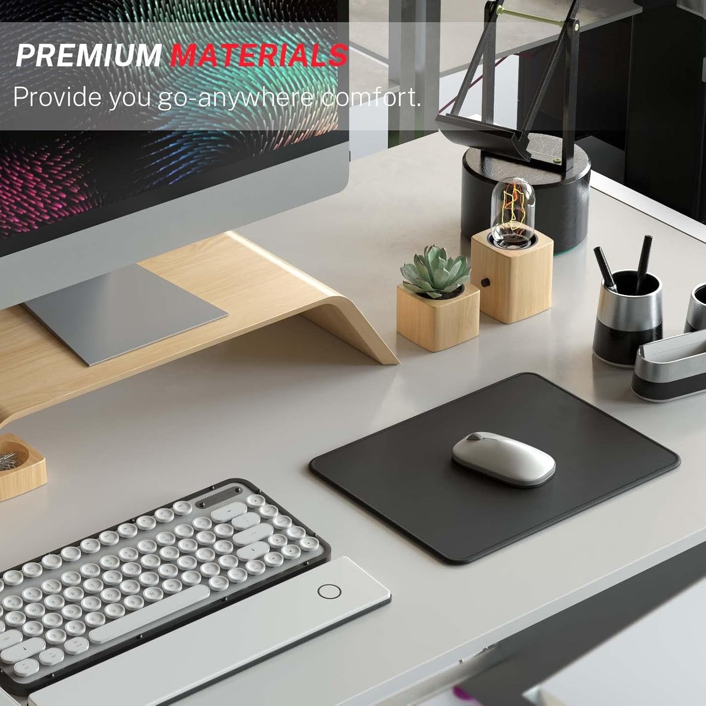 Comfortable Non-Slip Black Mouse Pad 21x26cm for Home Office Desk Accessory NEW