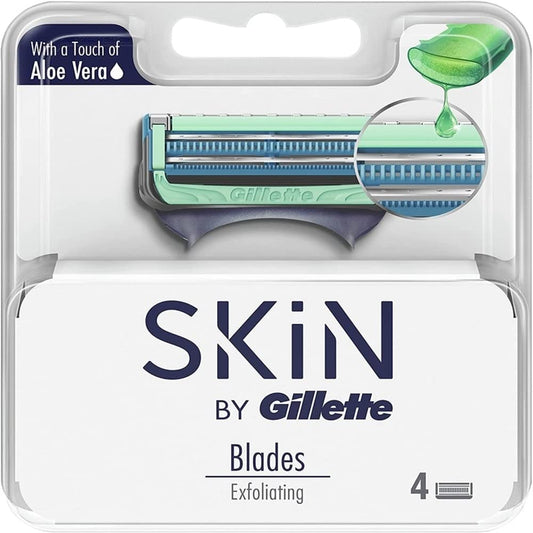 Gillette Men's Exfoliating Razor Blades, Pack of 4 - Smooth, Close Shave NEW