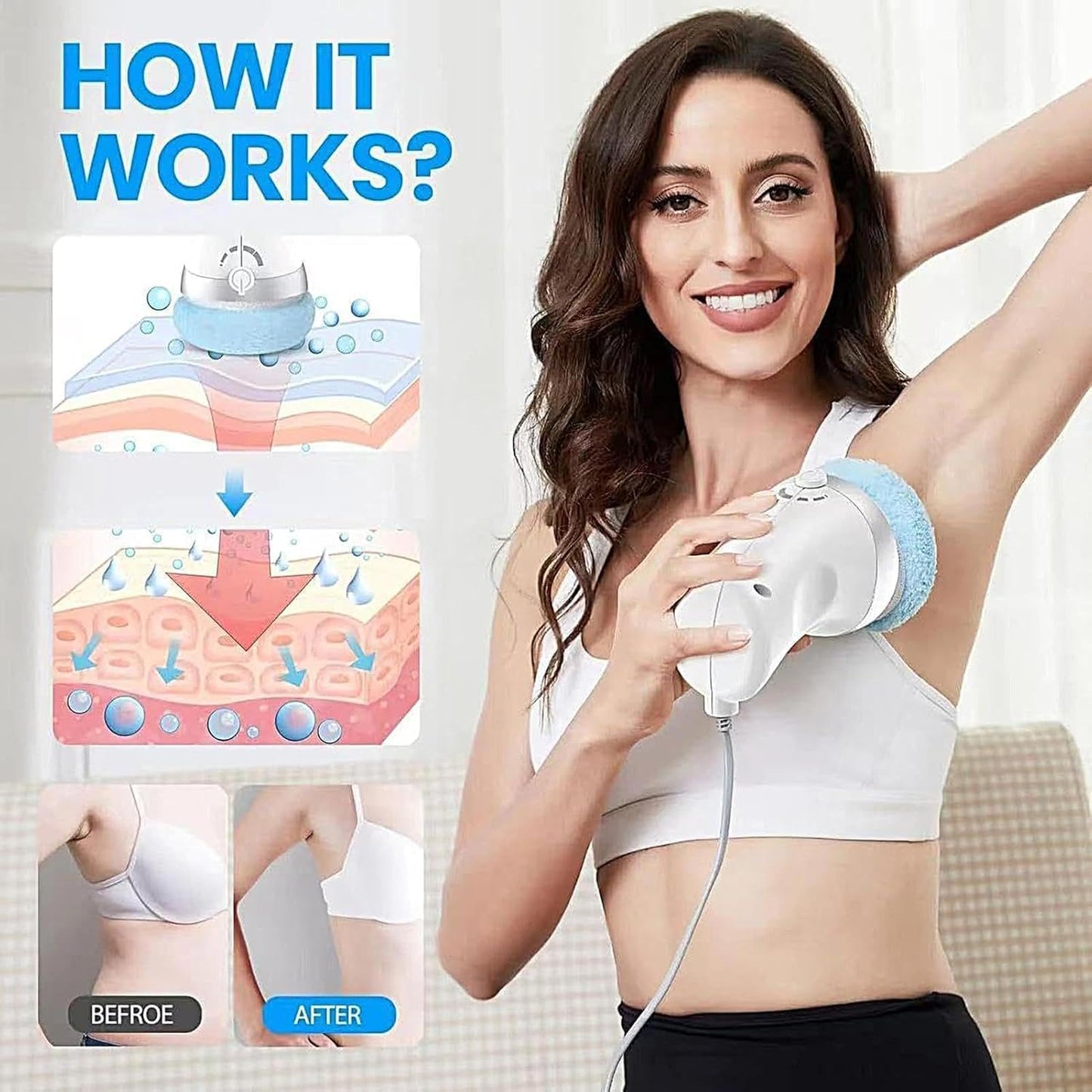 Cellulite Massage Device with Micro Vibration Technology for Smooth, NEW