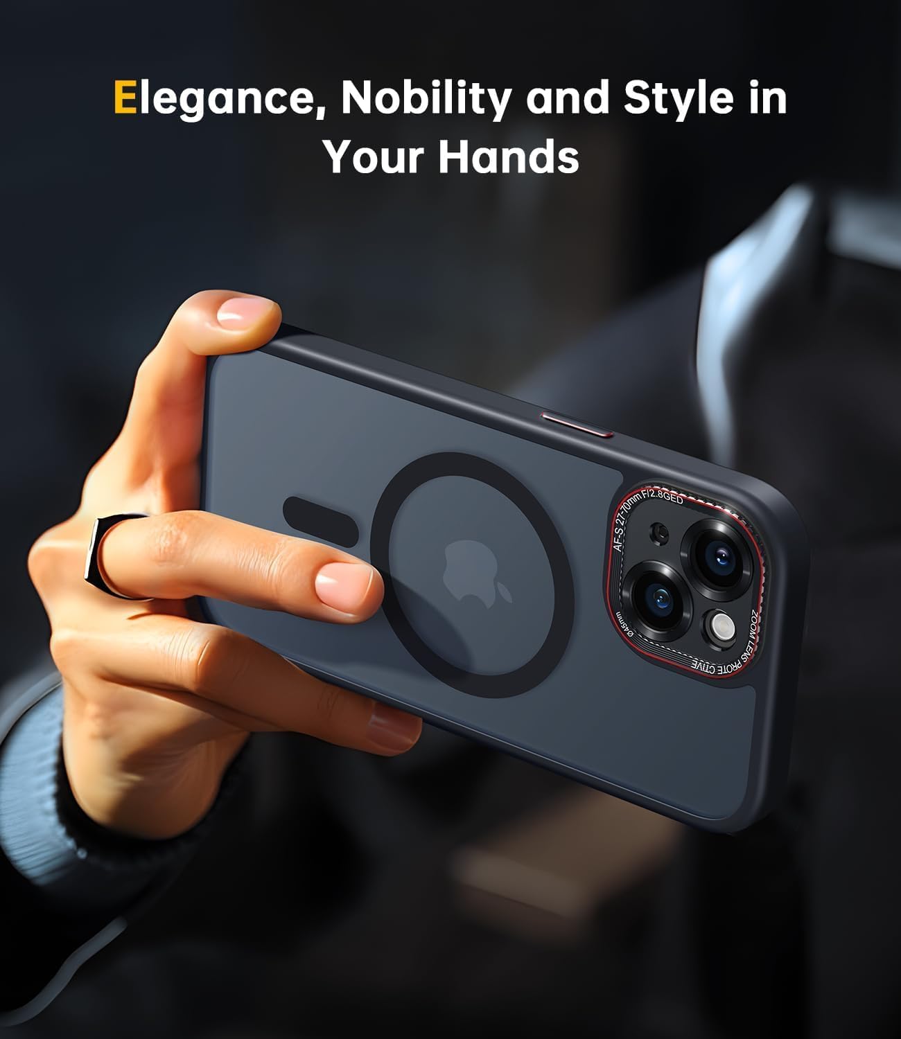 ELEPIK Elegant Shield Pro Series Protective Phone Case Black Titanium Size NEW
