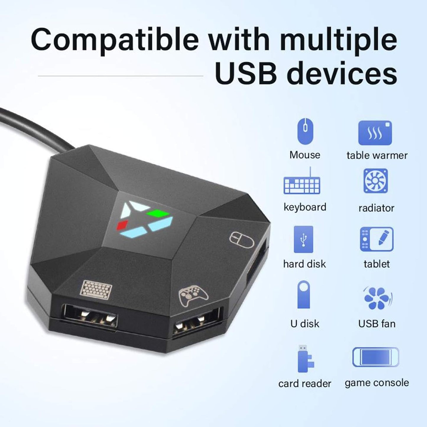 DOBE Black Keyboard Controllers & Mouse Converter Adapter for Nintendo DEMO