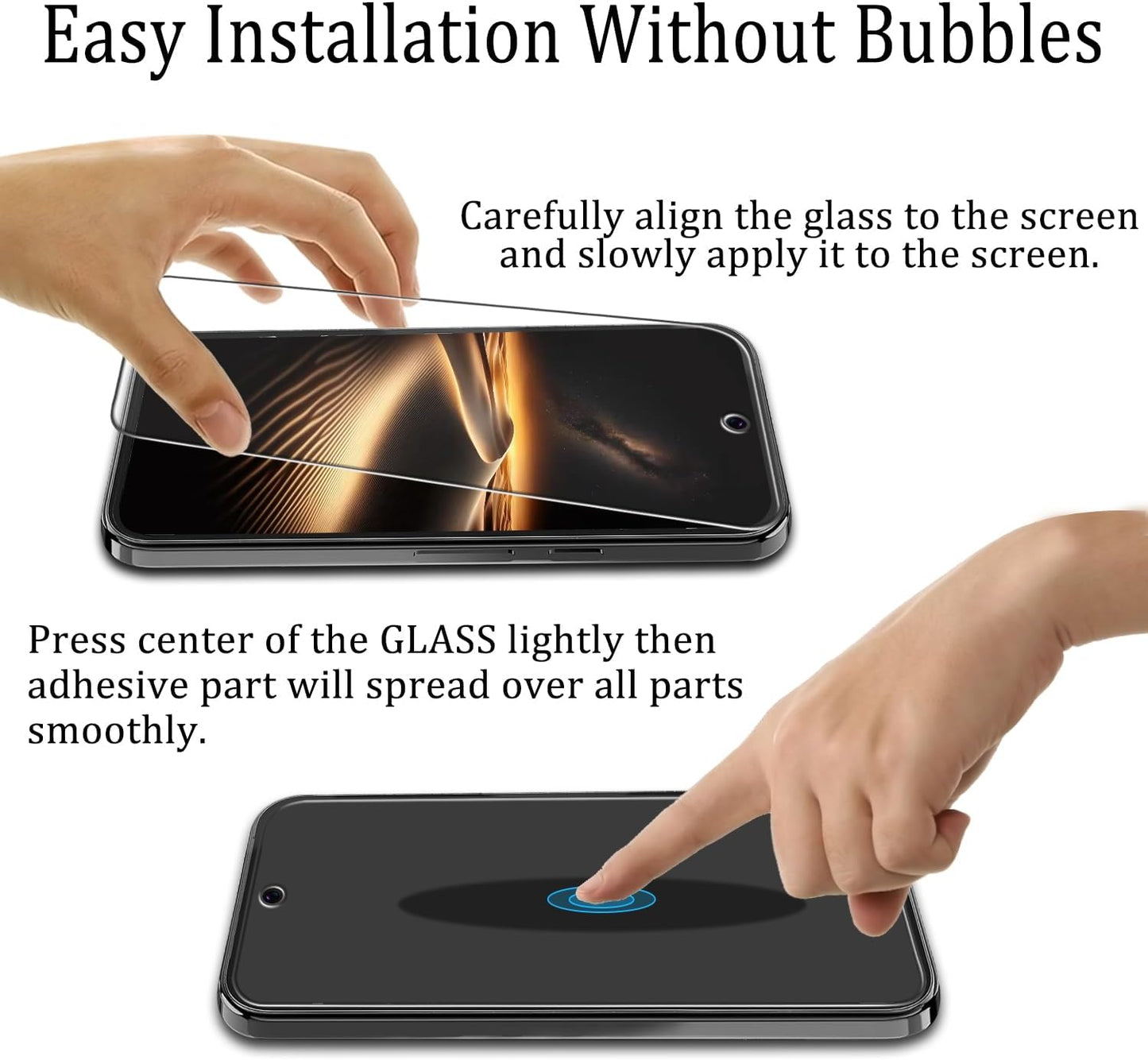KATIN Clear Tempered Glass Screen Protector for Google Pixel 10 Pro Phone NEW