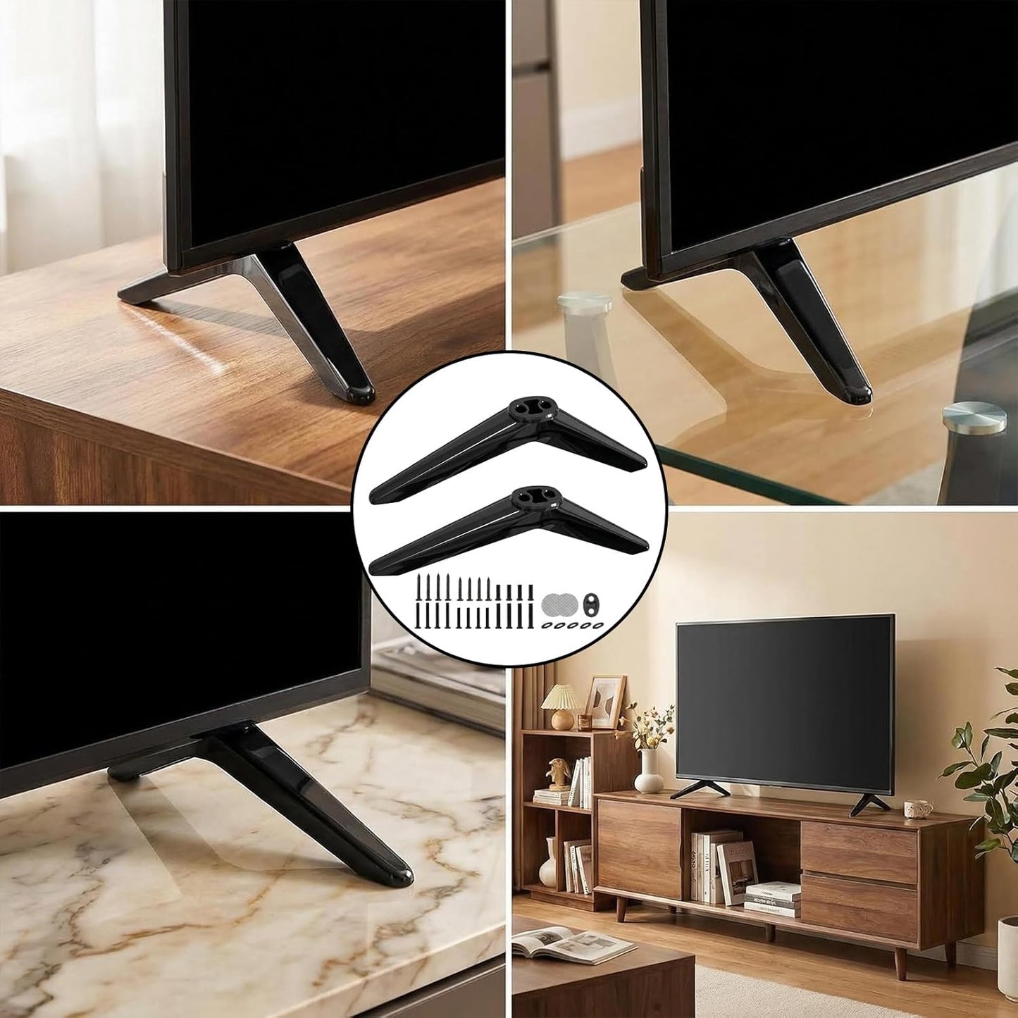 Adjustable Universal TV Stand Legs Mounting Bracket for Hisense TCL TVs NEW