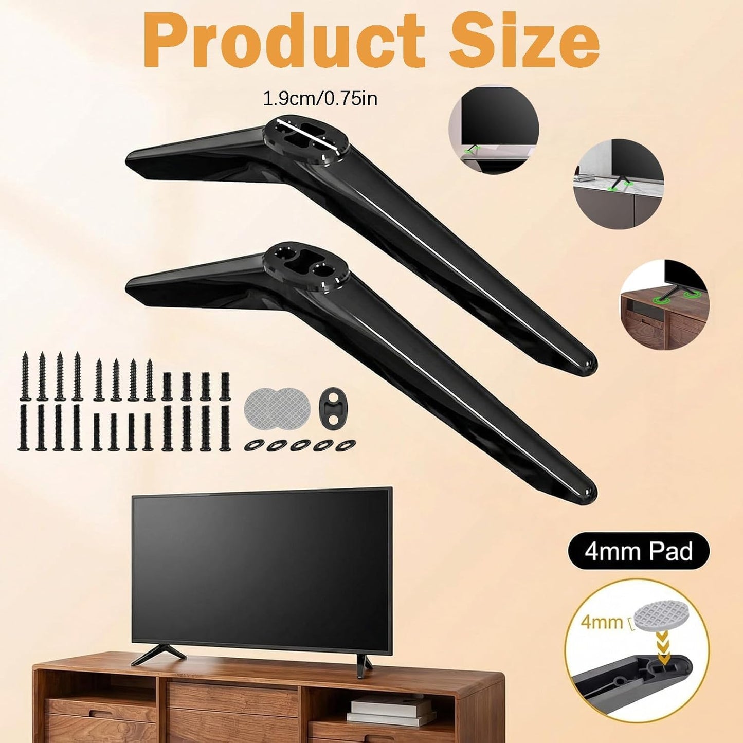 Adjustable Universal TV Stand Legs Mounting Bracket for Hisense TCL TVs NEW
