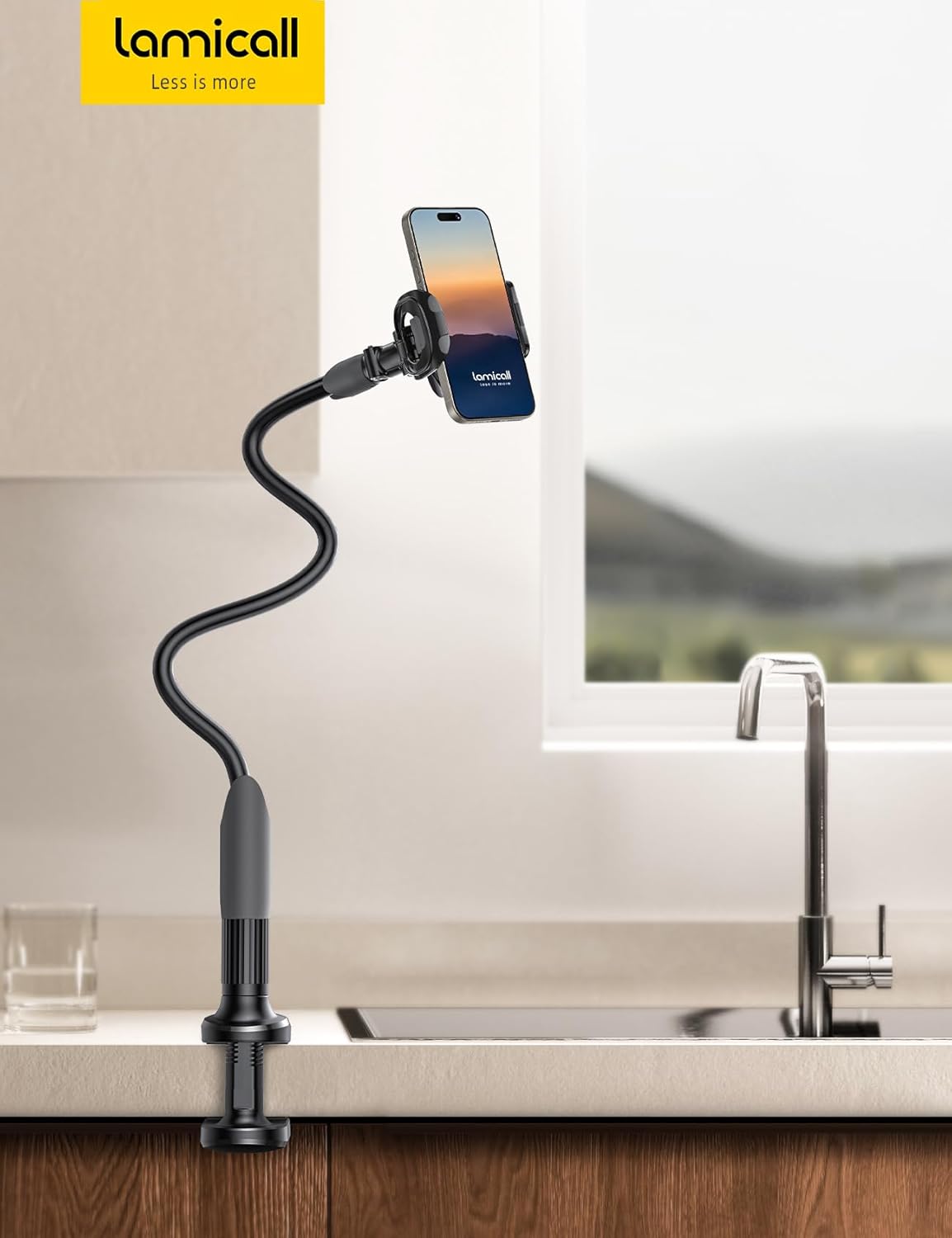 Lamicall Flexible Gooseneck Phone Holder Adjustable Bedstand Desk Mount NEW