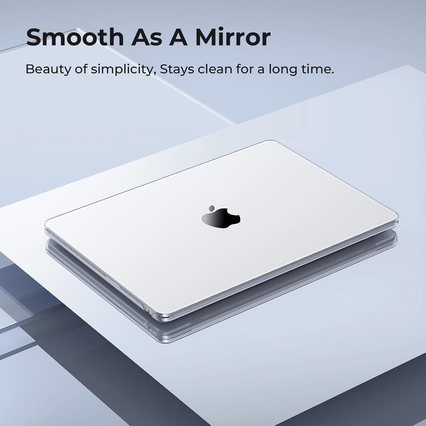 EooCoo Crystal Clear Hard Case Shell for Macbook Air 15 Inch Laptop Size NEW