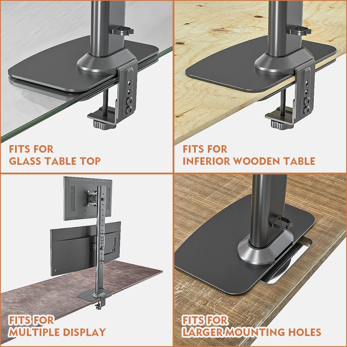 Hemudu Monitor Mount Reinforcement Plate for Thin, Glass and Fragile Tables NEW