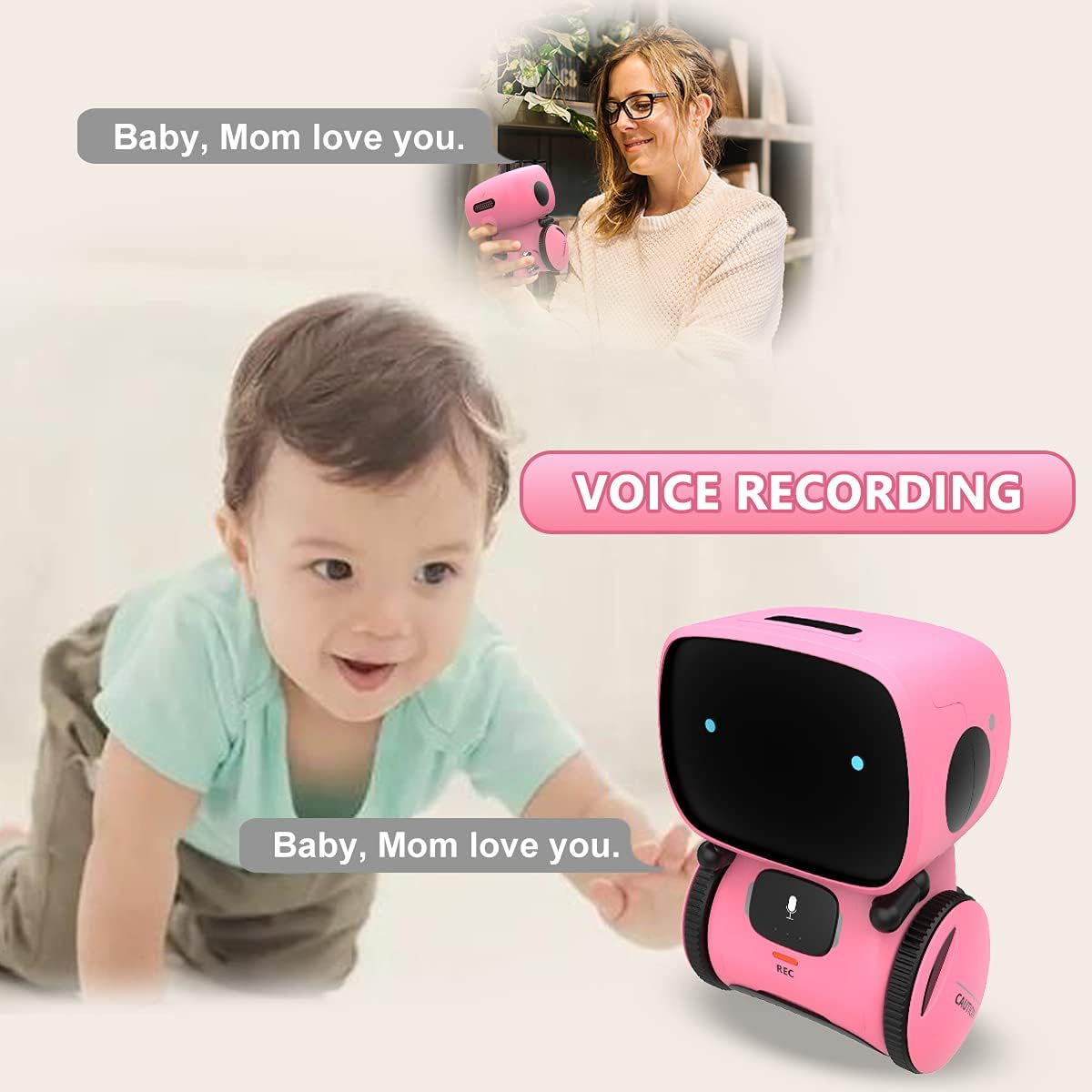 Educational Robots Sing Speak Dance Walk in Circle Pink Size 9.4 x 9.91 DEMO