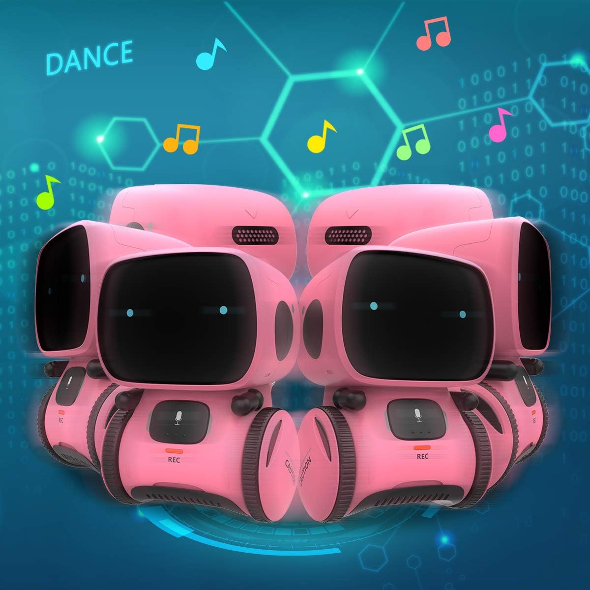 Educational Robots Sing Speak Dance Walk in Circle Pink Size 9.4 x 9.91 DEMO