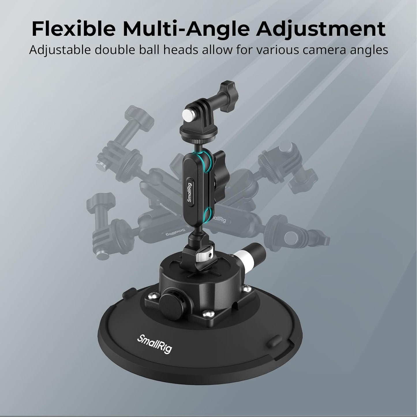 SMALLRIG 6" Suction Cup Mount for GoPro & Action Cameras, Black Finish NEW