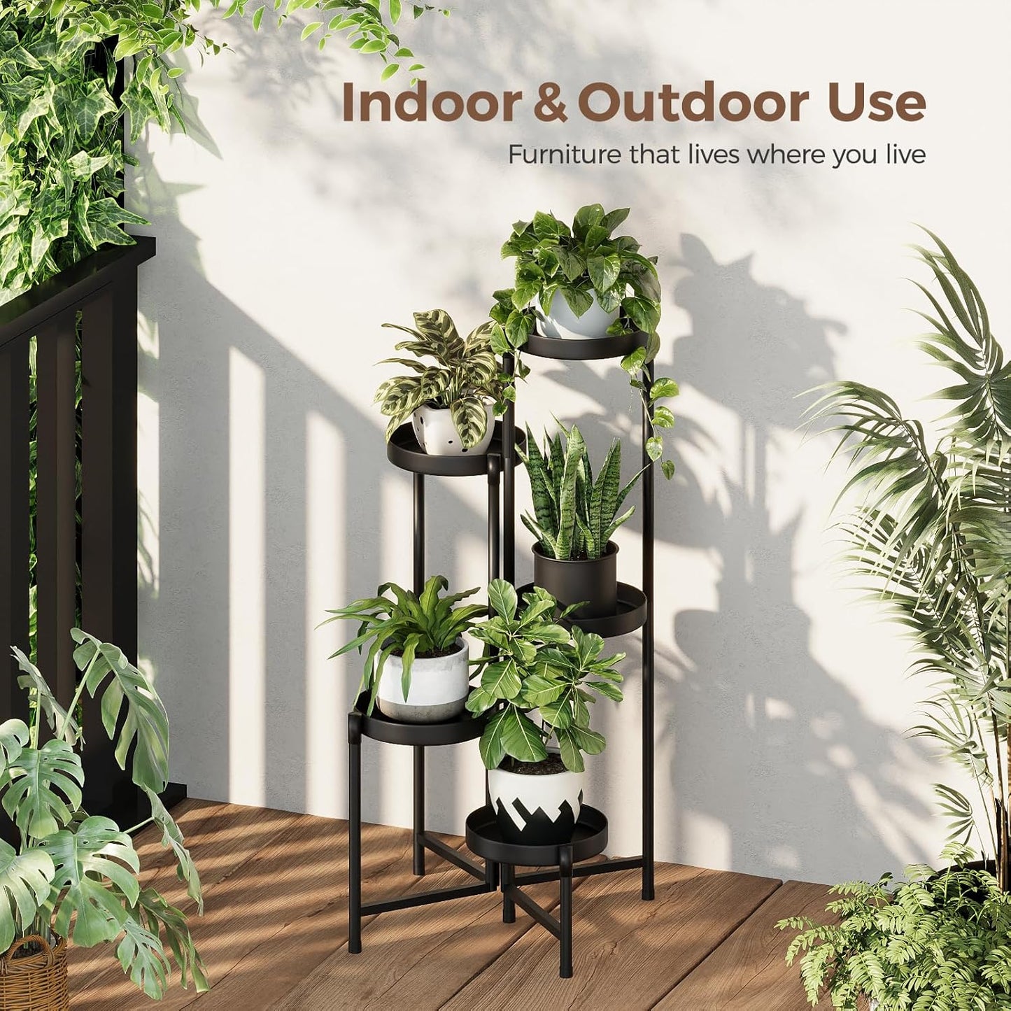 Bamworld Tiered Stands Plant Stand Indoor Corner Tall Shelf Outdoor NEW