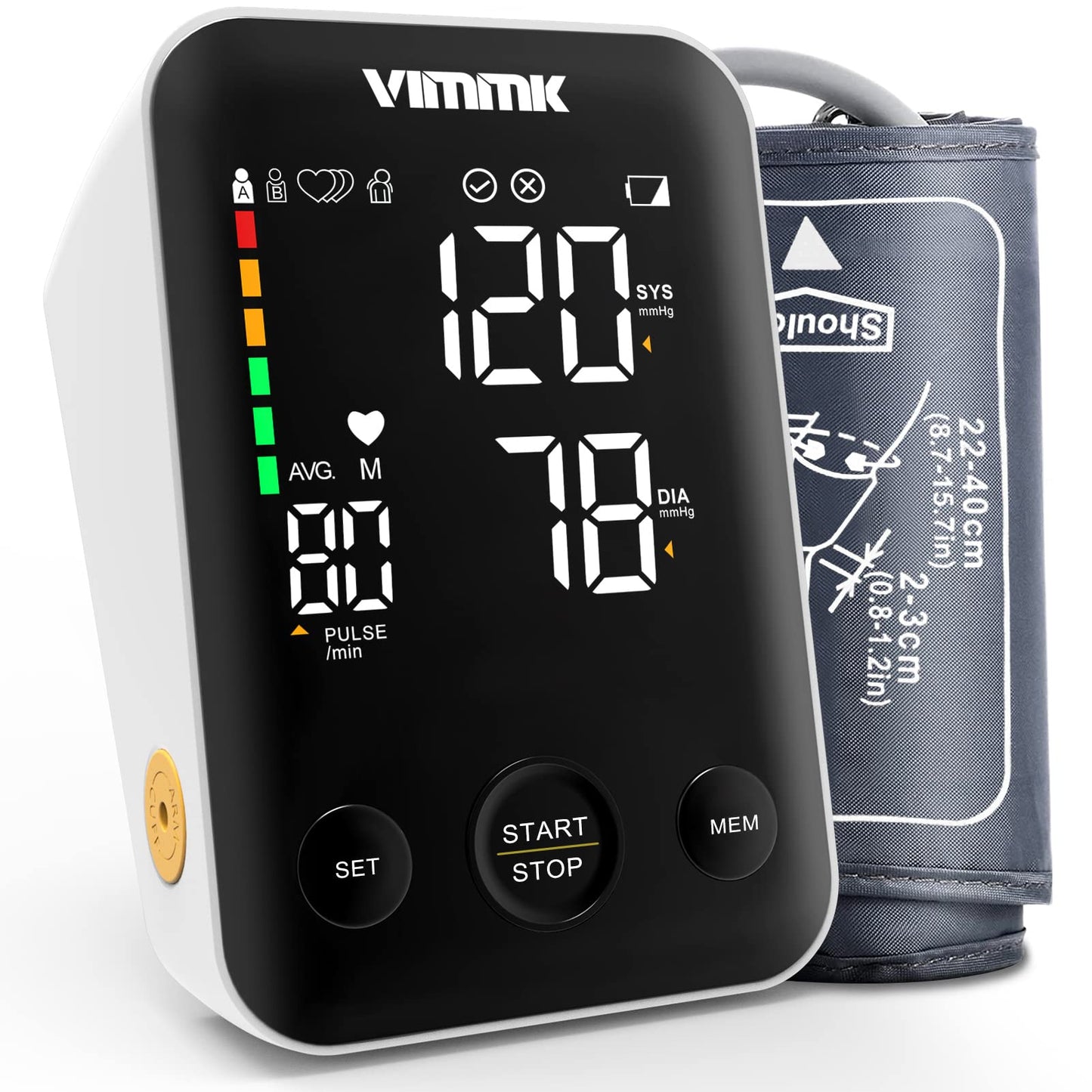 Vimmk Upper Arm Blood Pressure Monitor Home Use Accurate Digital Device NEW