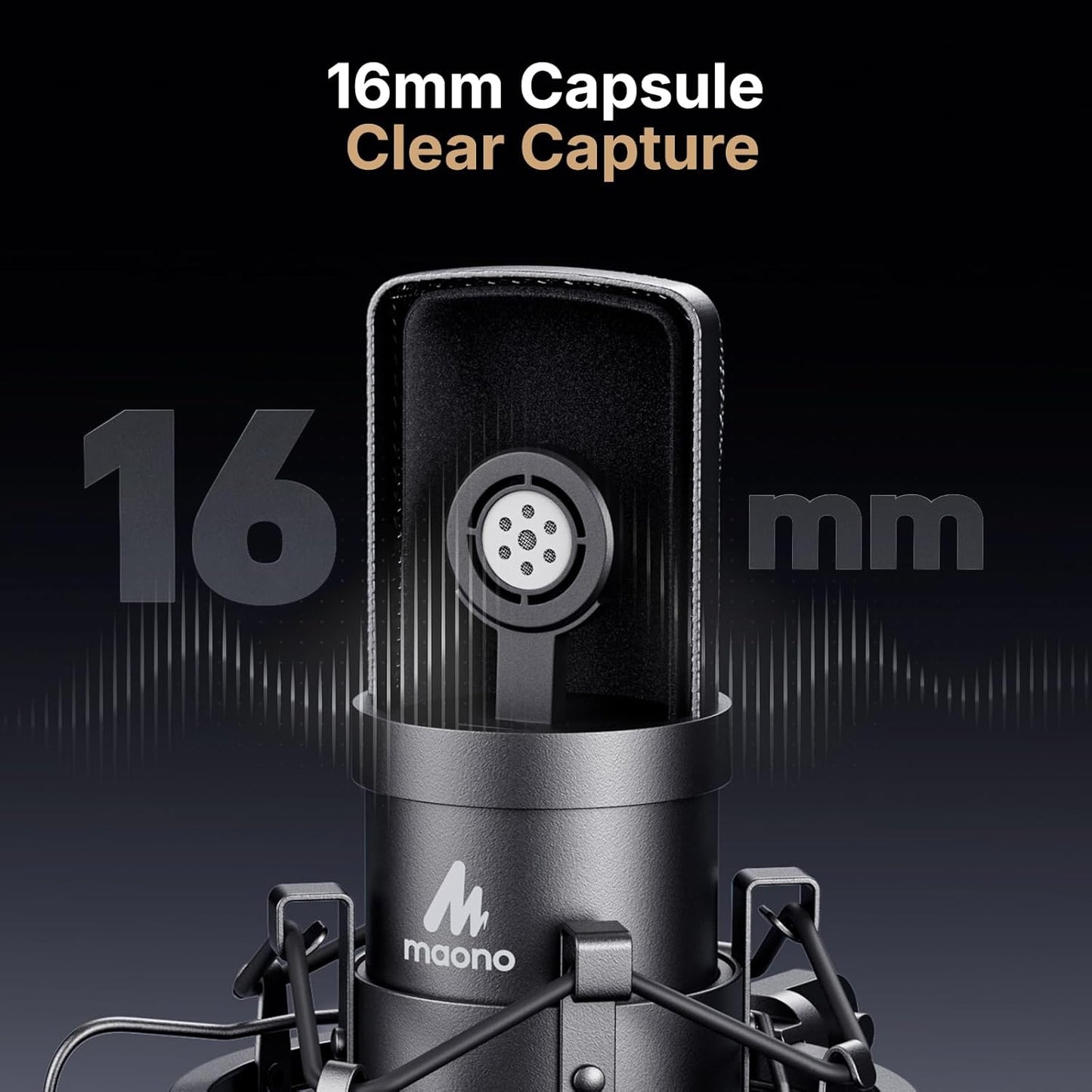 MAONO 192KHz/24Bit Plug & Play Condenser Microphone for PC Podcast DEMO