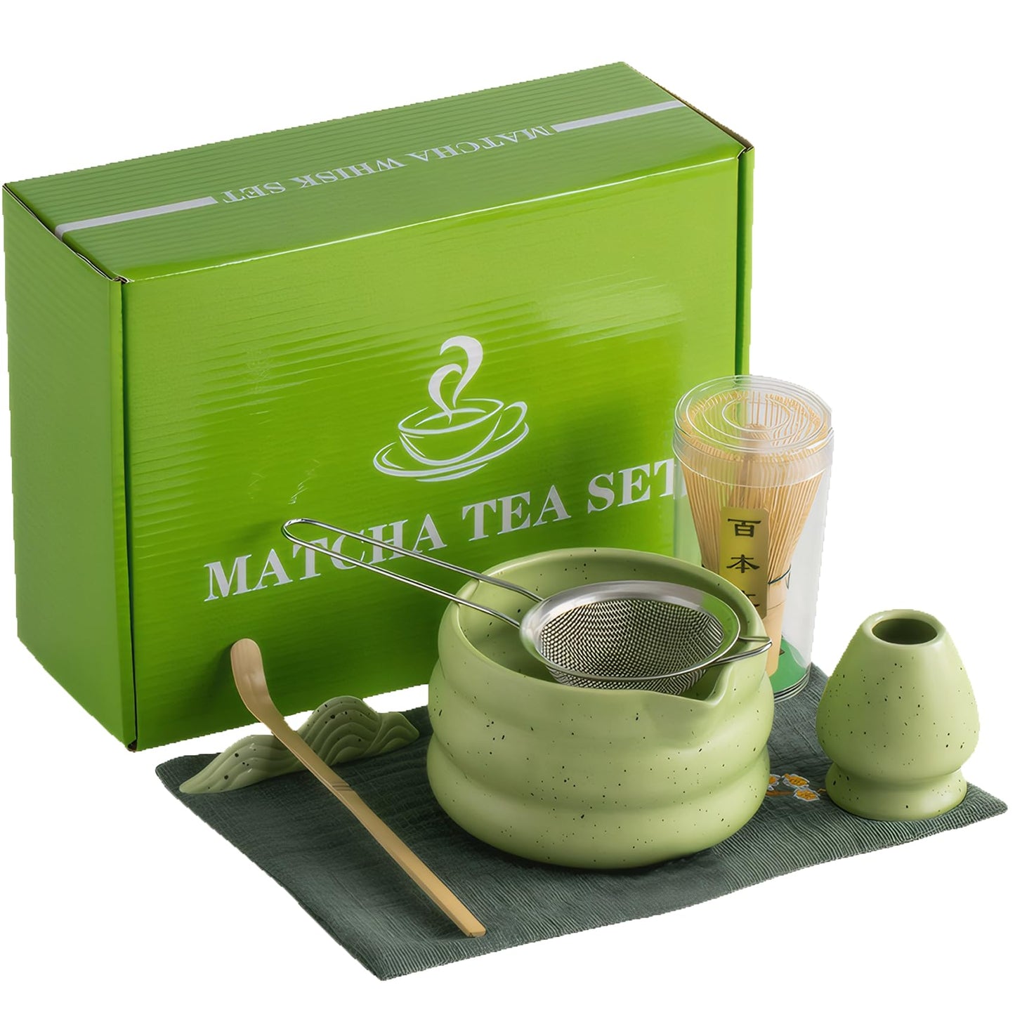 Premium 7-Piece Tea Sets Japanese Matcha Tea Set Household Kit - Green NEW