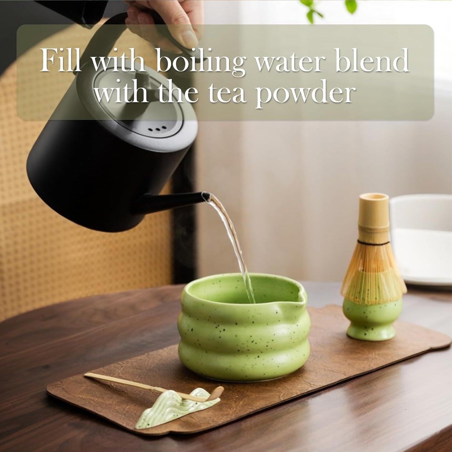 Premium 7-Piece Tea Sets Japanese Matcha Tea Set Household Kit - Green NEW