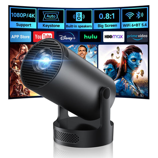 1080P Mini Projectors Projector with Upgraded HiFi Speaker and Built-in