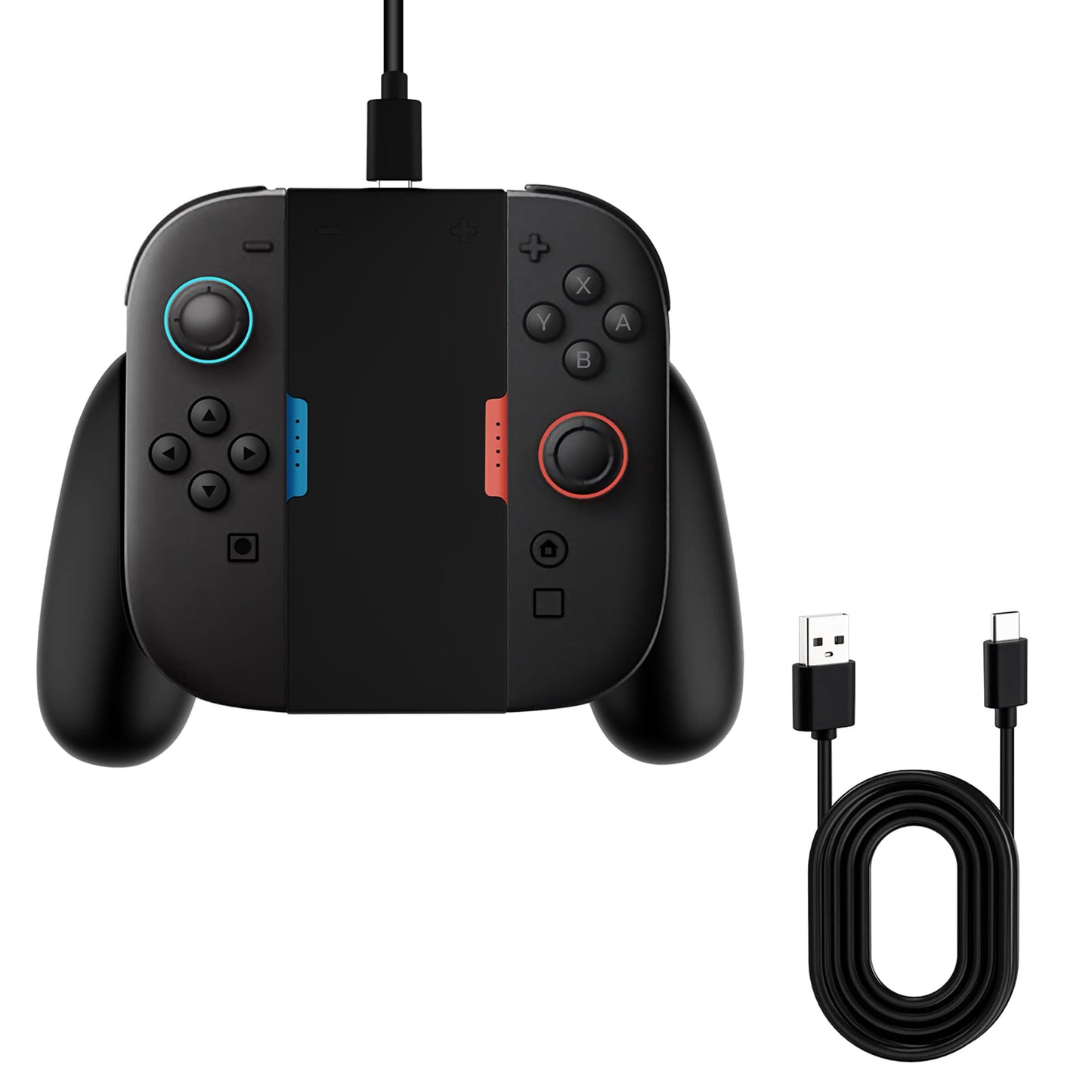 DOBE Black Charging Controllers Grip for Nintendo Switch 2 Joy-Cons Size NEW
