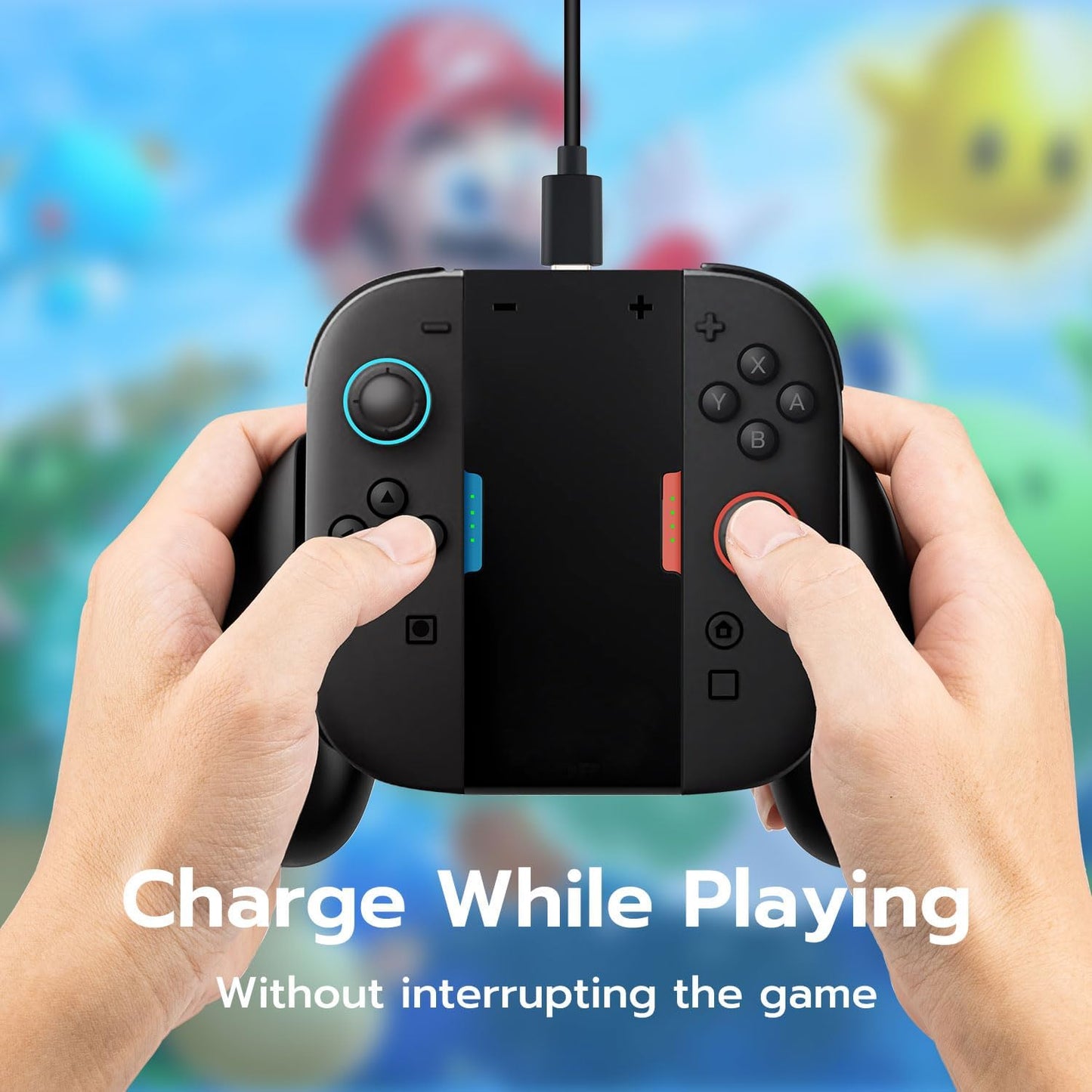 DOBE Black Charging Controllers Grip for Nintendo Switch 2 Joy-Cons Size NEW