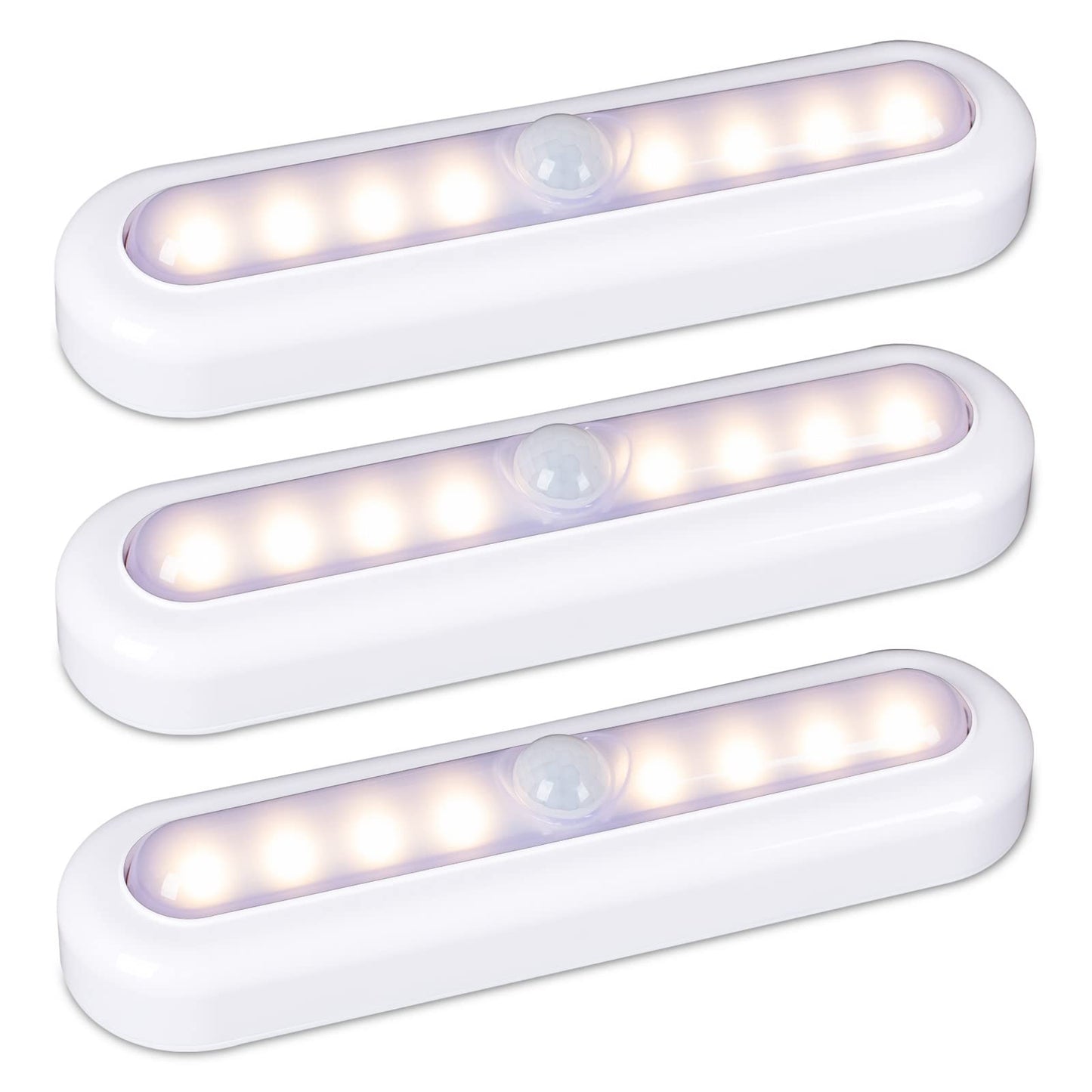 STAR-SPANGLED Cordless Motion Sensor Night Light Warm White LED Stick-On NEW
