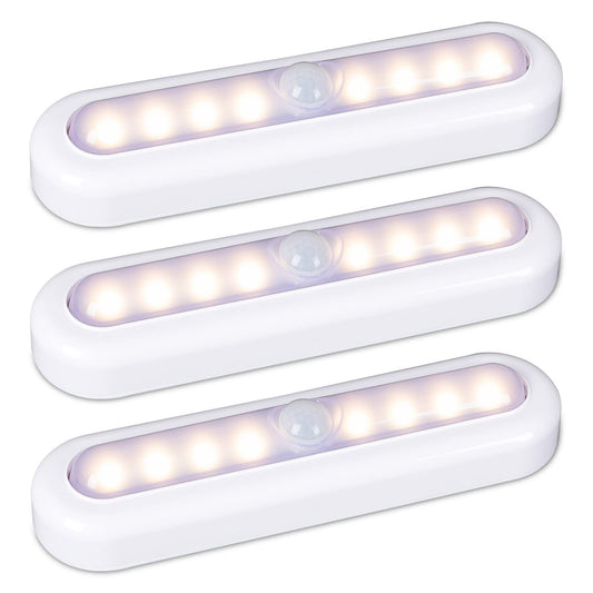 STAR-SPANGLED Cordless Motion Sensor Night Light Warm White LED Stick-On NEW