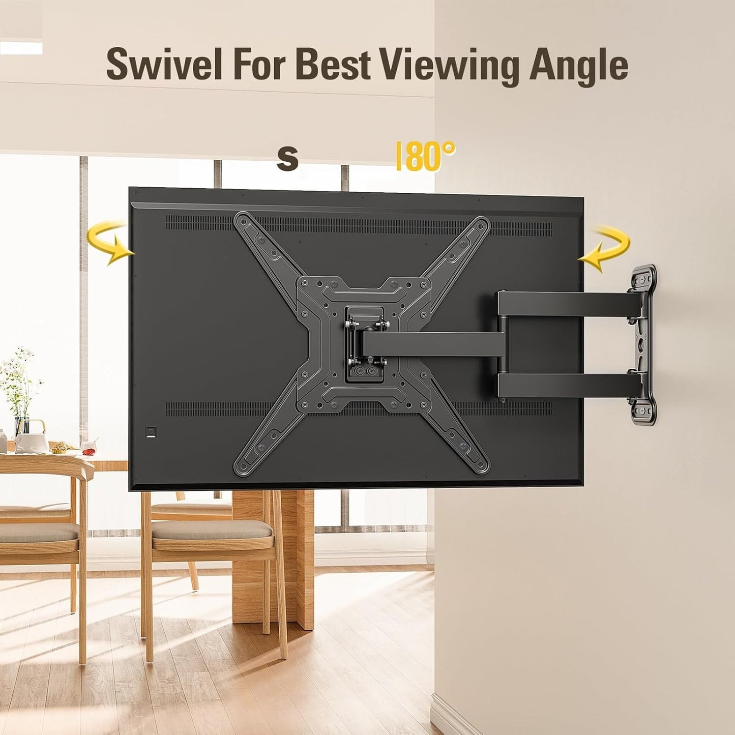 Mounting Dream TV Wall Mount Bracket - Black, Perfect Center Design, Sturdy DEMO