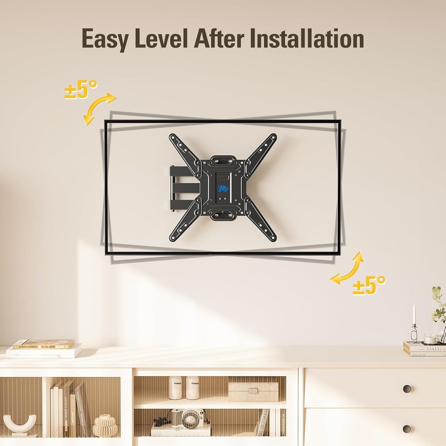 Mounting Dream TV Wall Mount Bracket - Black, Perfect Center Design, Sturdy DEMO