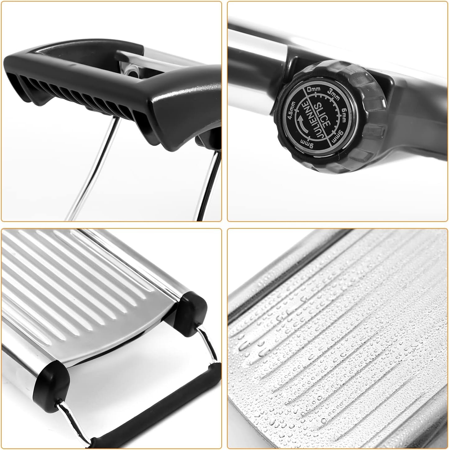 Adjustable Stainless Mandolines Steel Mandoline Vegetable Fruit Slicer NEW
