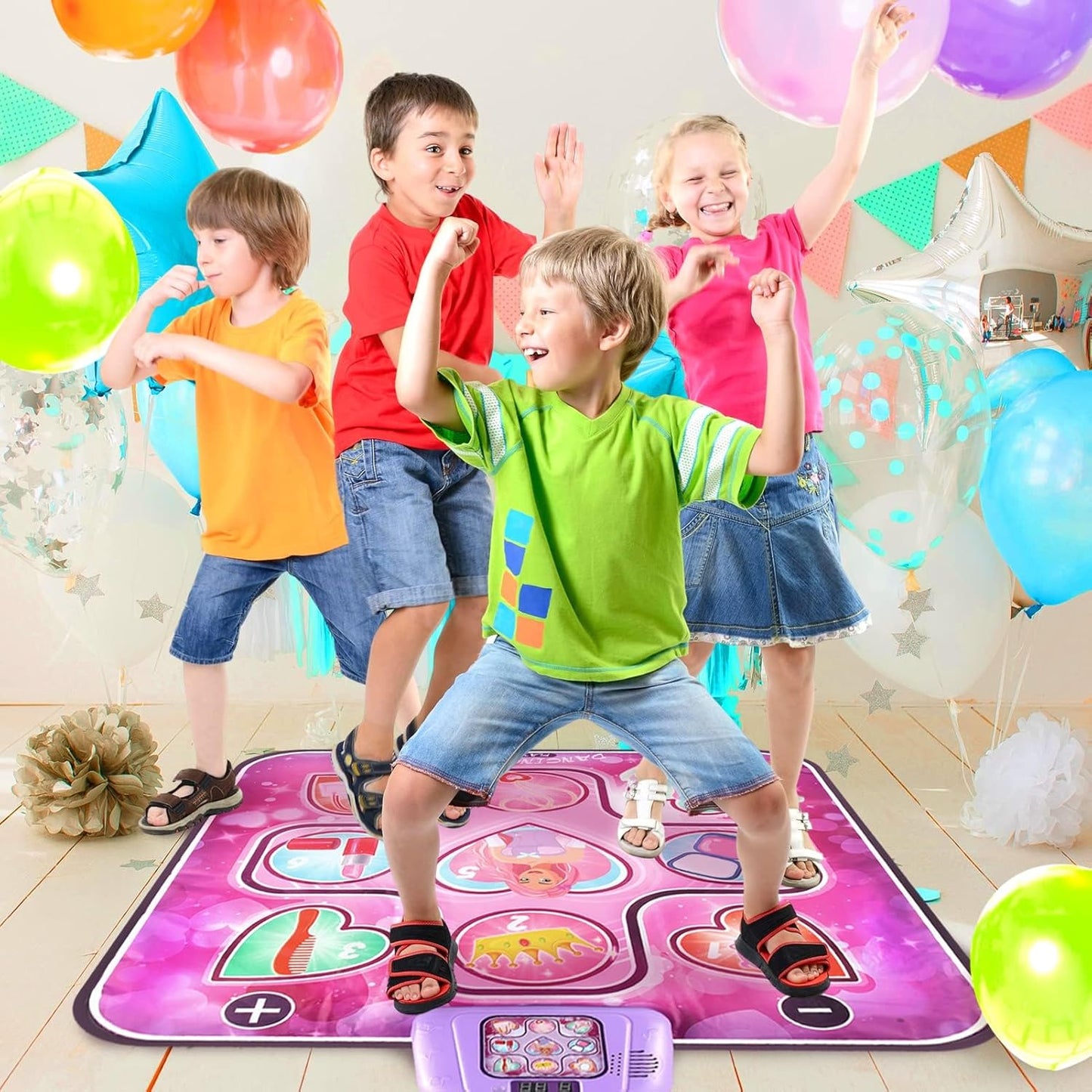 Multicoloured Medium Kids' Electronics Kids' Electronic Dance Pad with LED NEW