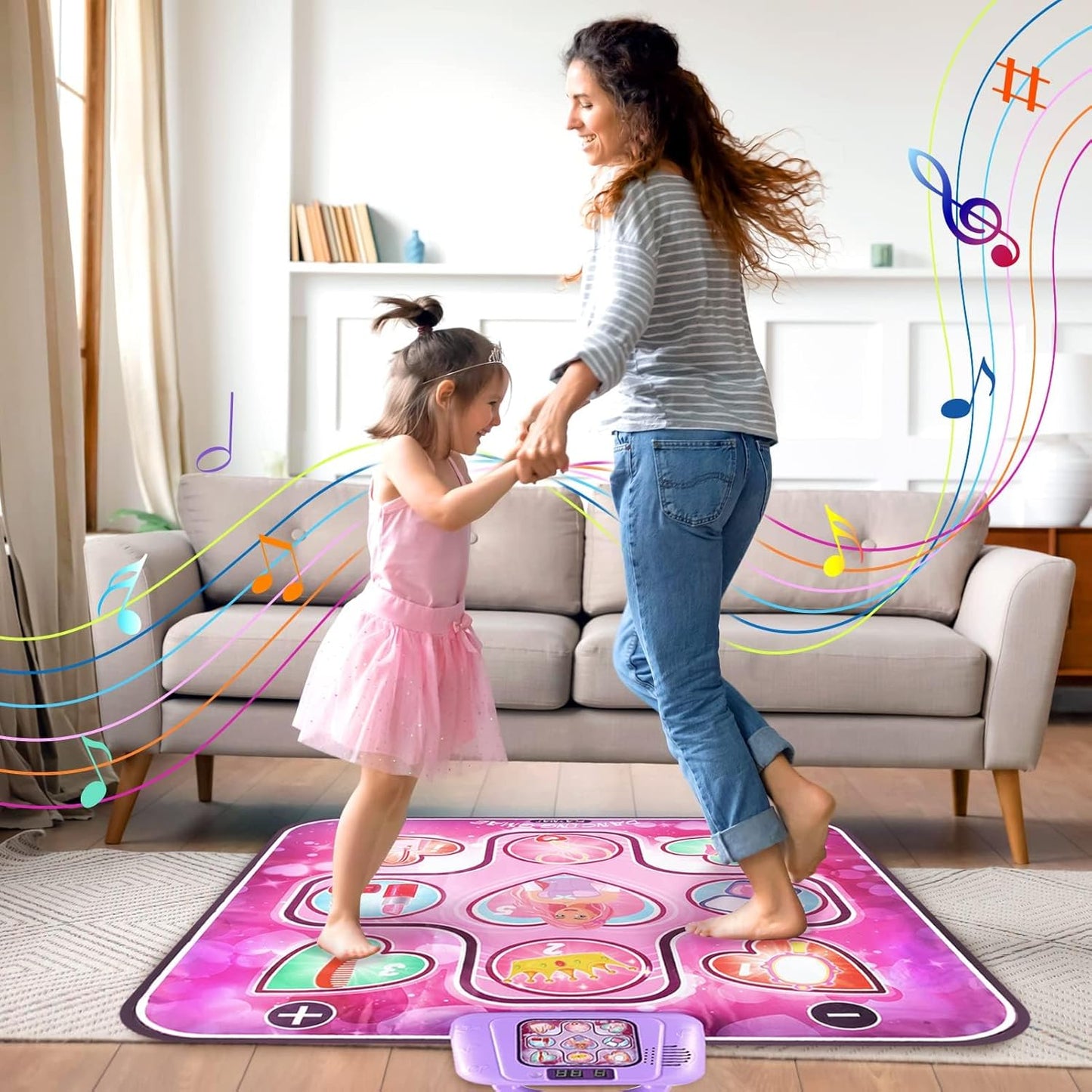 Multicoloured Medium Kids' Electronics Kids' Electronic Dance Pad with LED NEW