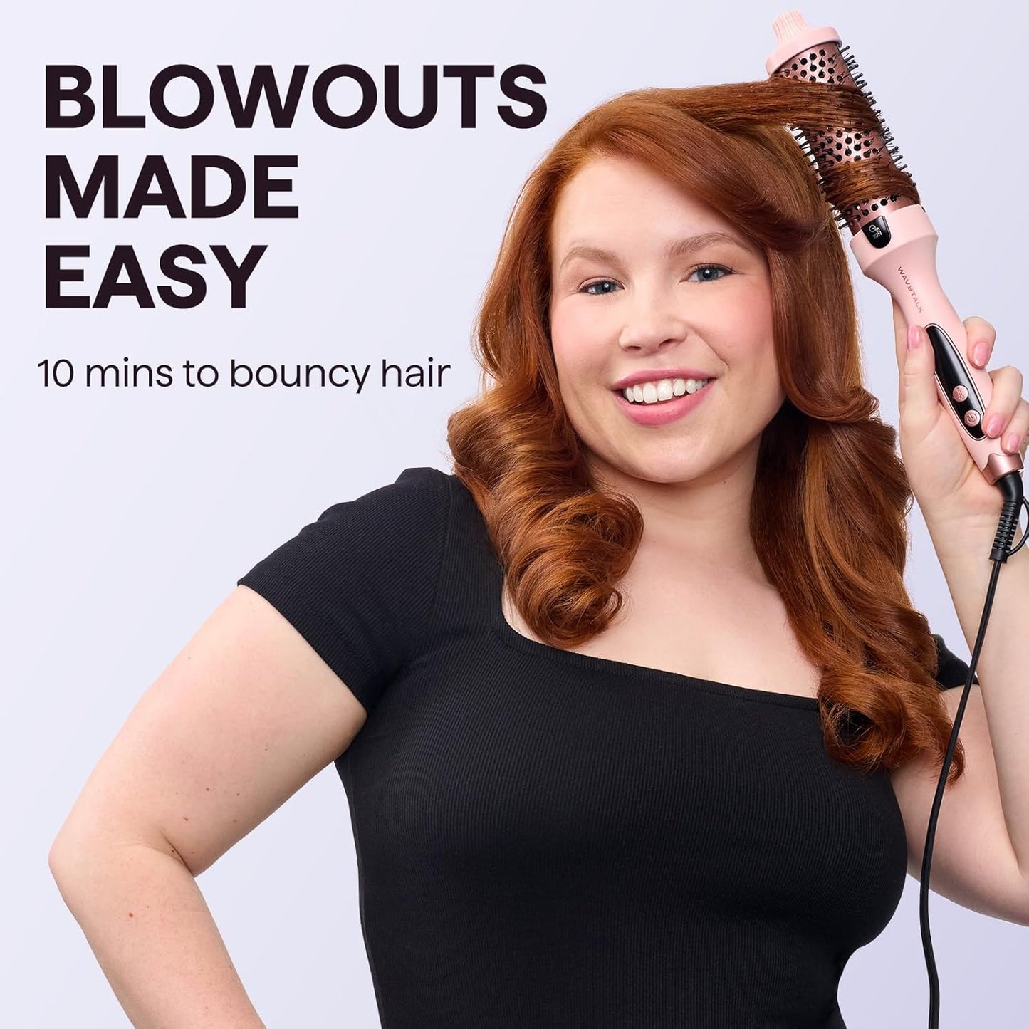 wavytalk Ionic Round Heated Hot Brush for Blowout Boost and Thermal Styling NEW