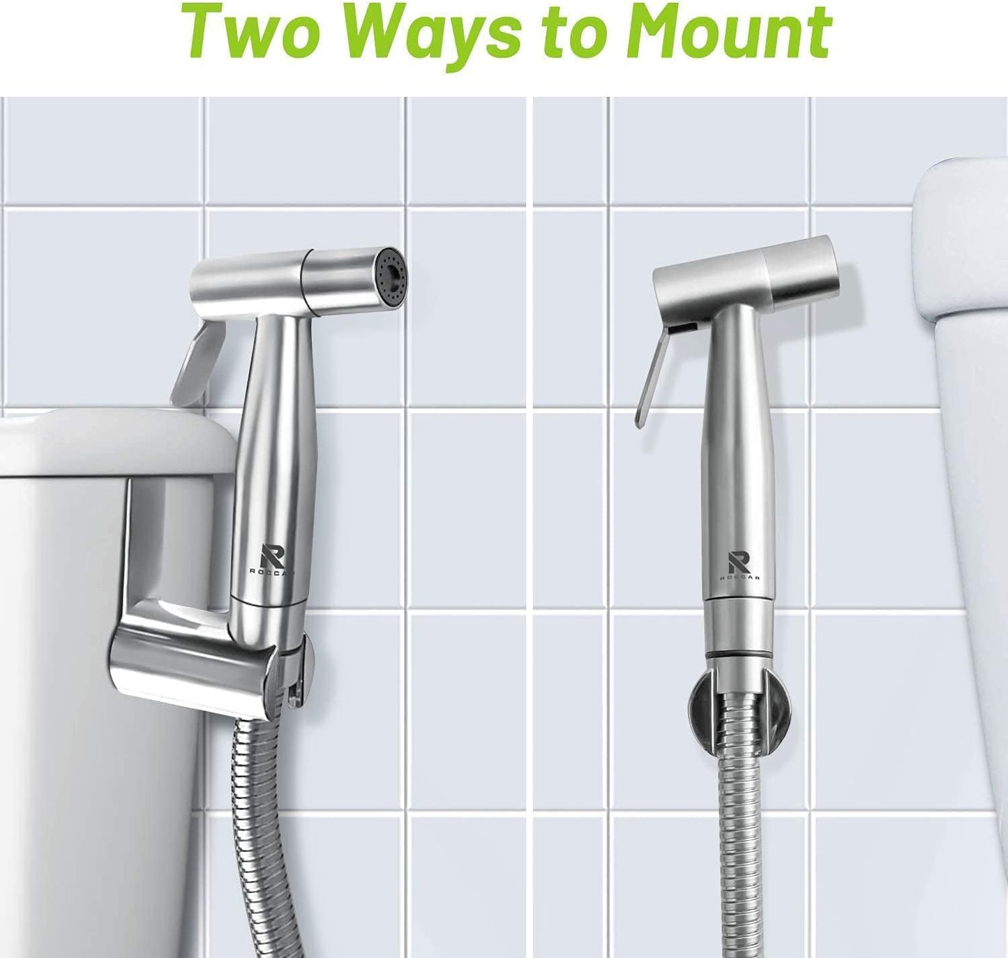Roccar Handheld Bidet Sprayer Toilet Attachment - Silvery Spray for DEMO